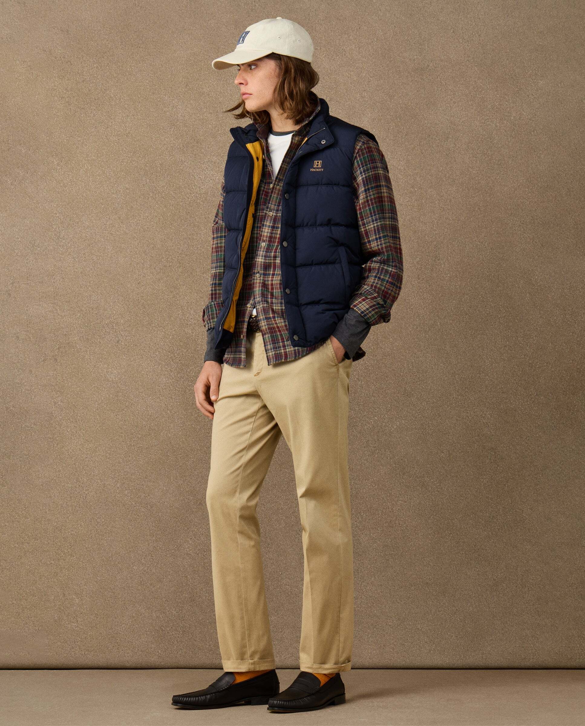Chino de hombre kensington heritage fit slim - Hackett - Natural Natural-5