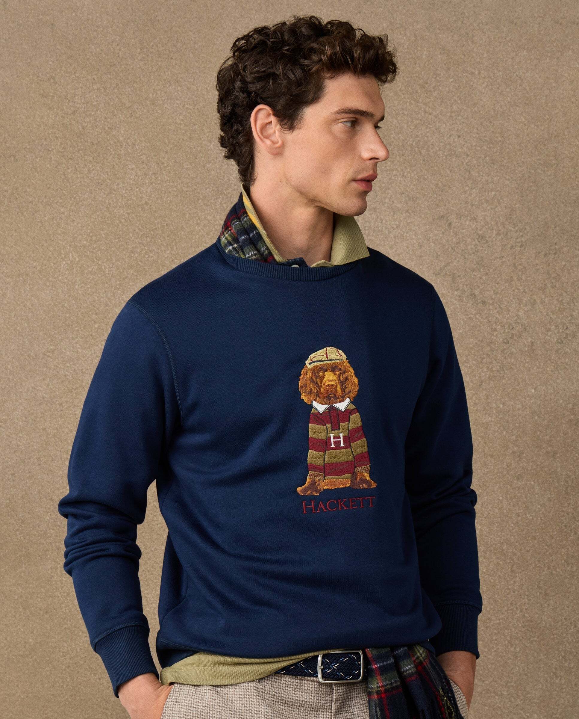 Sudadera de hombre cuello redondo harry - Hackett - Azul Azul-5