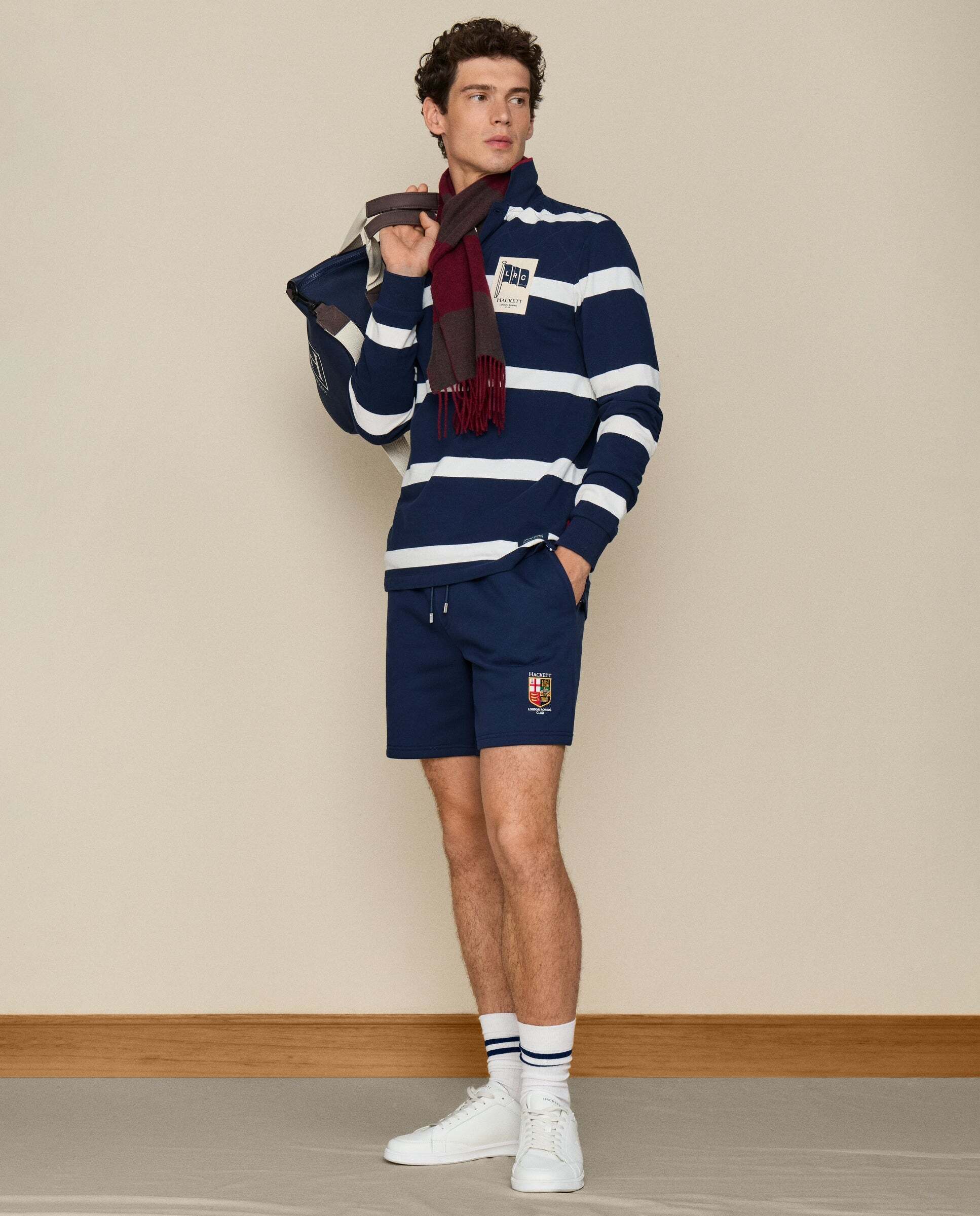 Bermuda de hombre de felpa lrc - Hackett - Azul Azul-5