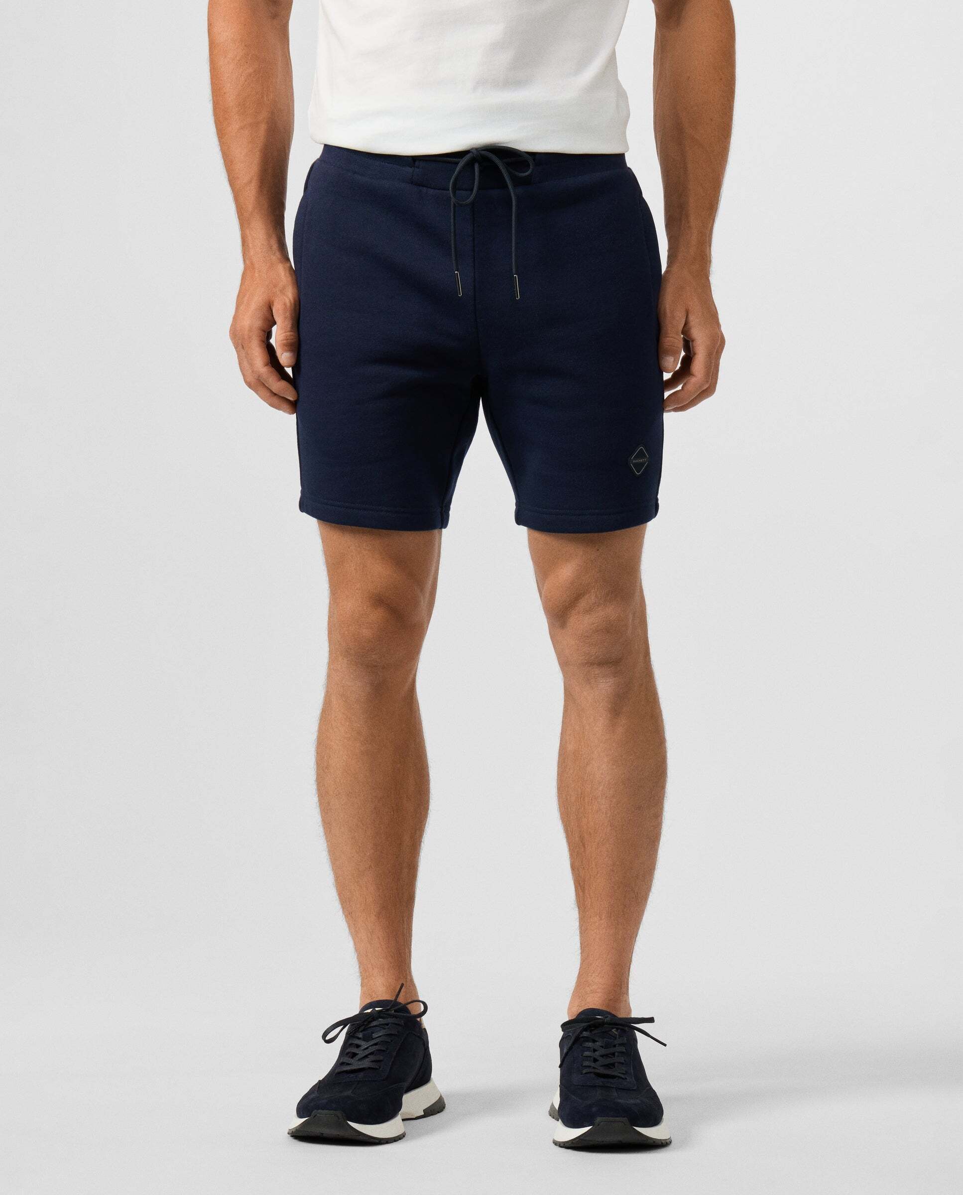 Pantalones cortos de hombre de felpa con logo luxe - Hackett - Azul marino Azul marino-1
