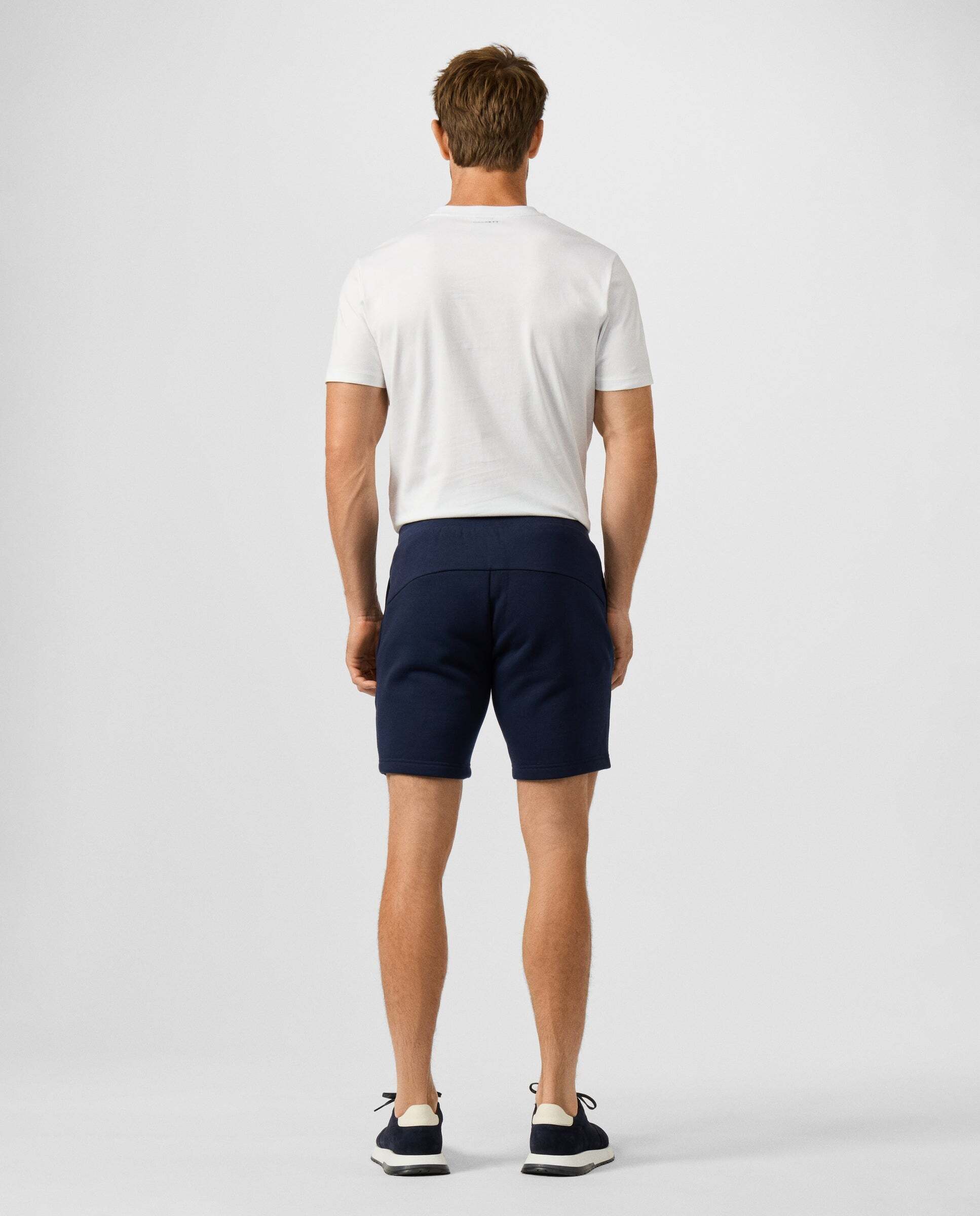 Pantalones cortos de hombre de felpa con logo luxe - Hackett - Azul marino Azul marino-2