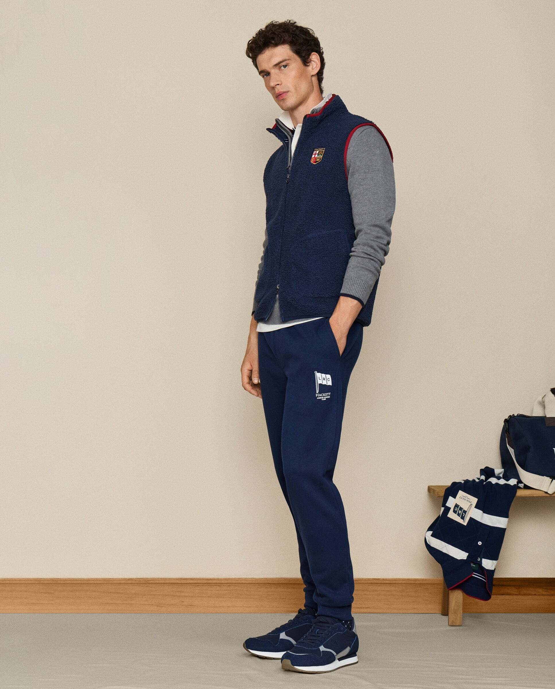Jogger de hombre de felpa lrc flag - Hackett - Azul Azul-5