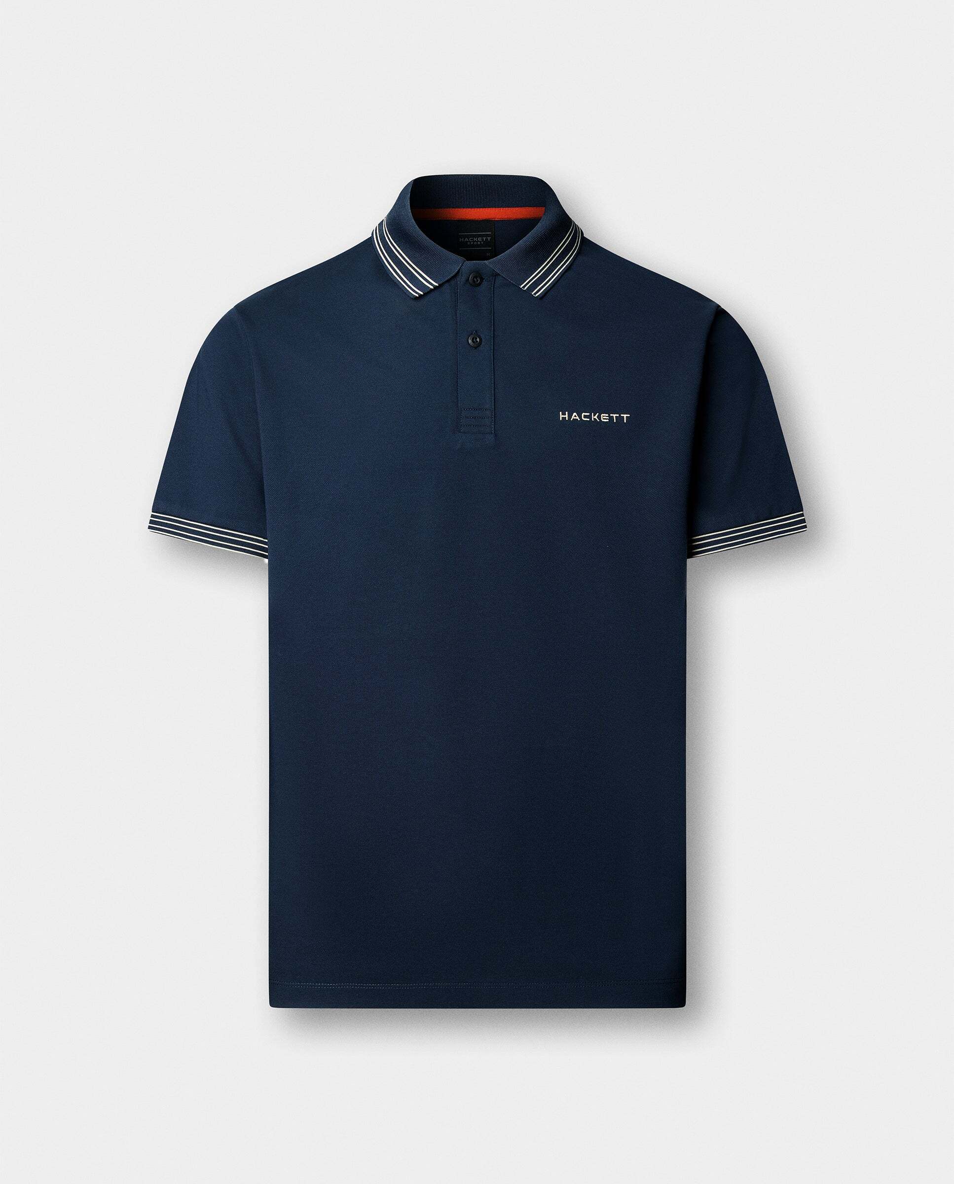 Polo de hombre manga corta con ribete micro fit clásico - Hackett - Azul marino Azul marino-7