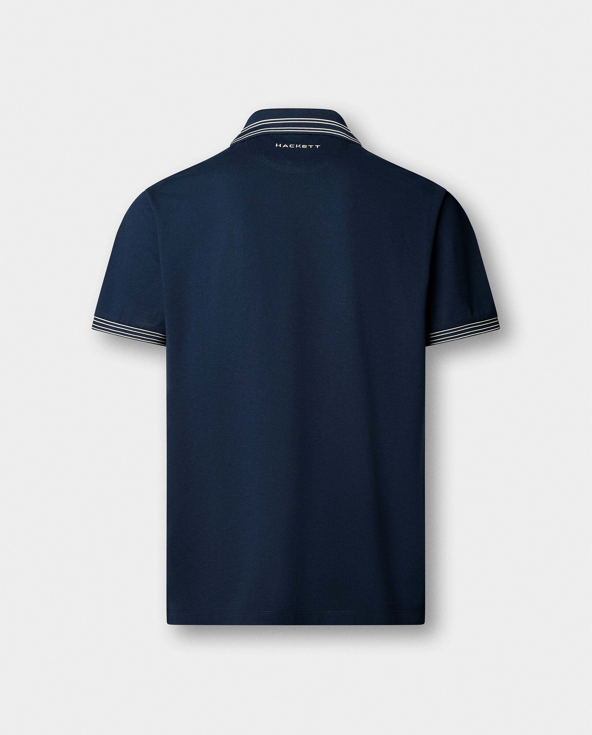 Polo de hombre manga corta con ribete micro fit clásico - Hackett - Azul marino Azul marino-6