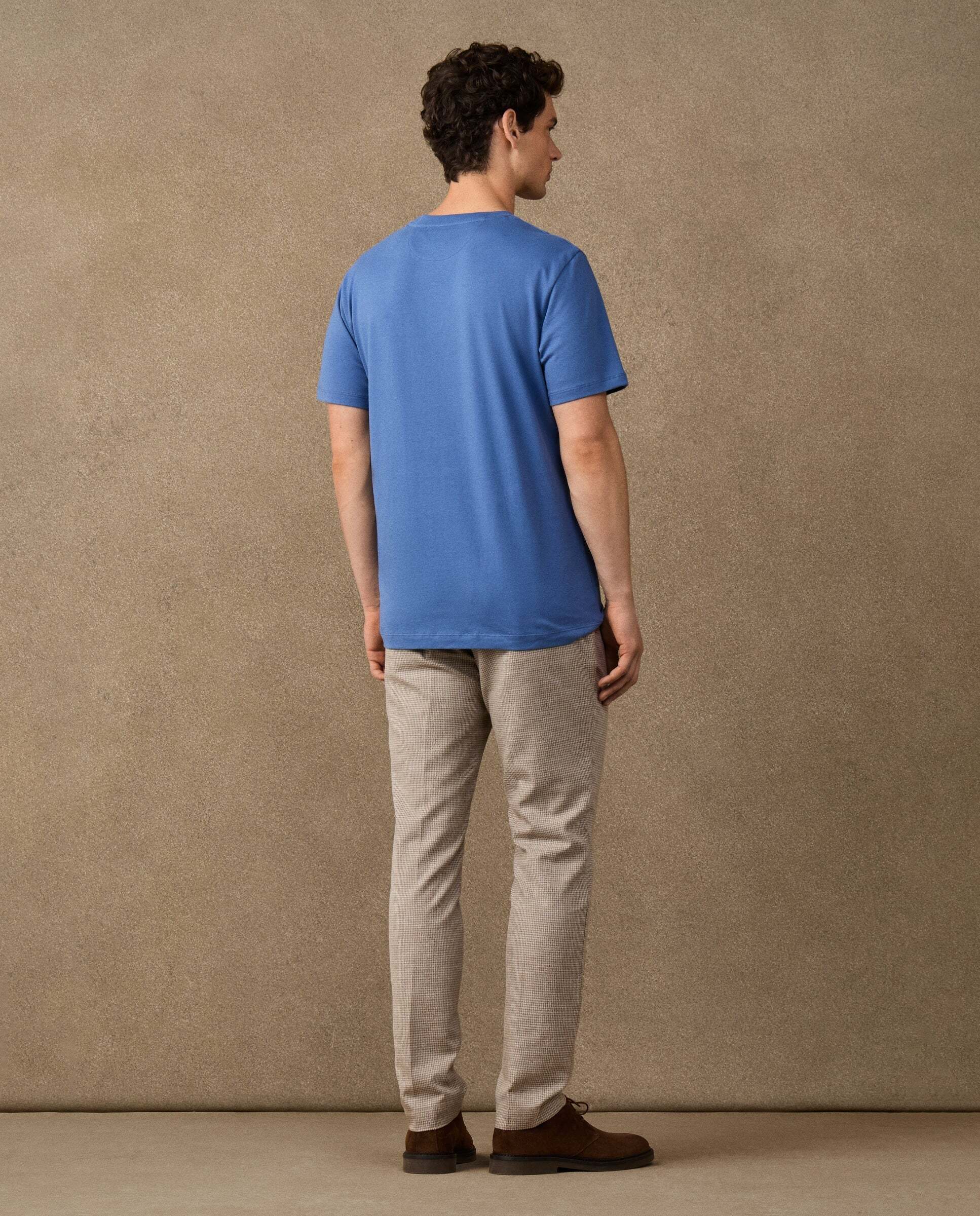 Camiseta de hombre con logo sombreado y bolsillo fit clásico - Hackett - Azul Azul-3