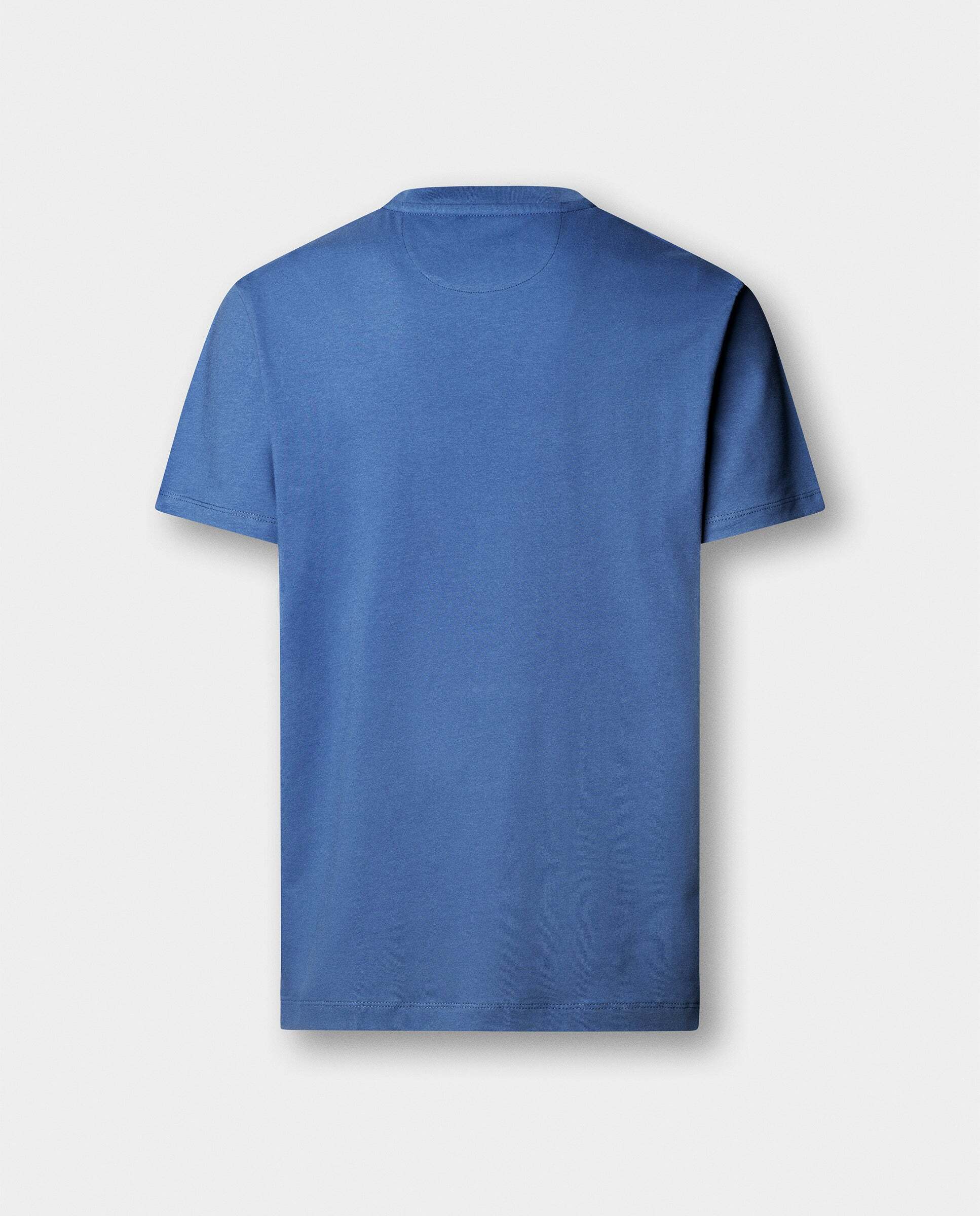 Camiseta de hombre con logo sombreado y bolsillo fit clásico - Hackett - Azul Azul-6