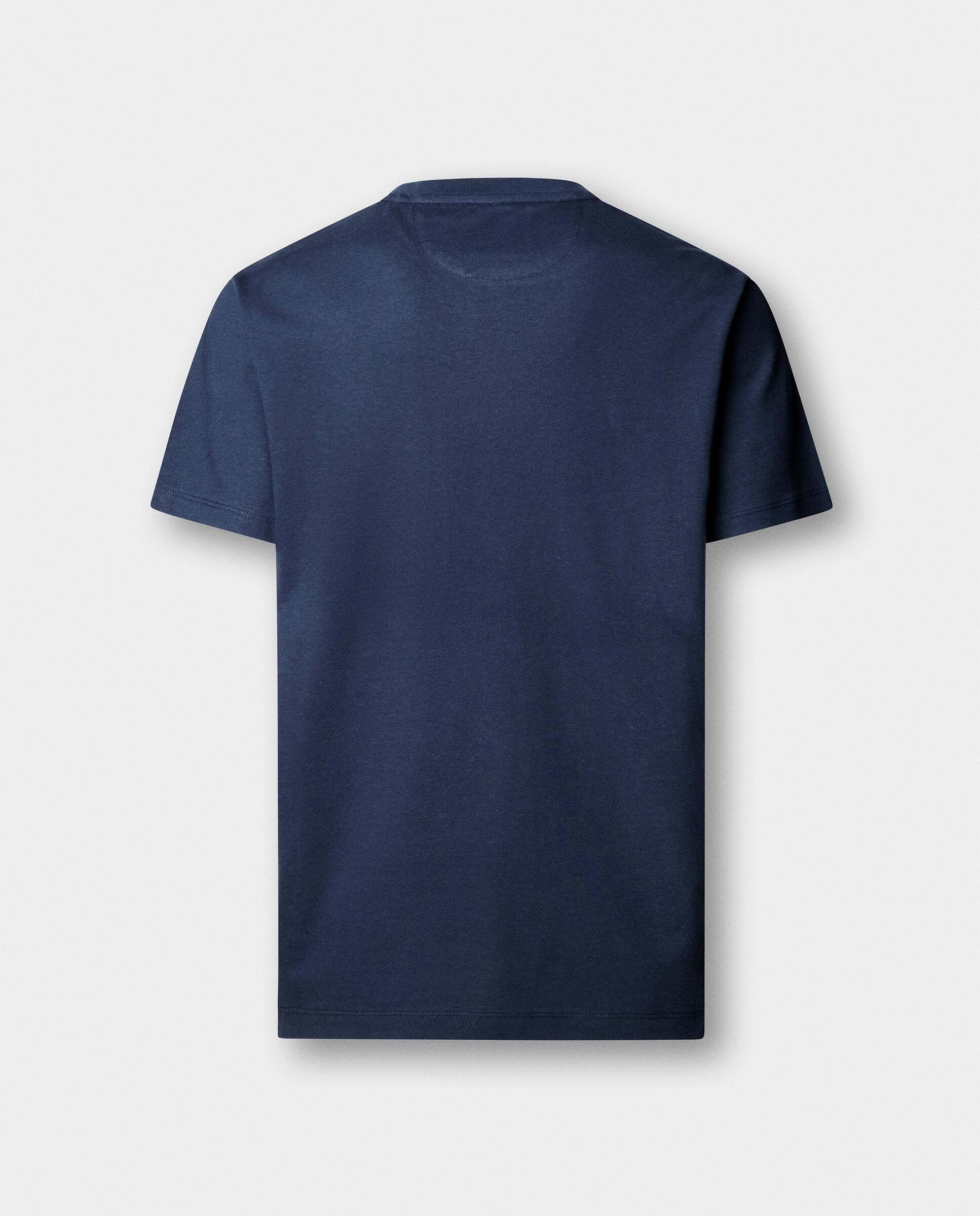Camiseta de hombre con logo sombreado y bolsillo fit clásico - Hackett - Azul marino Azul marino-6