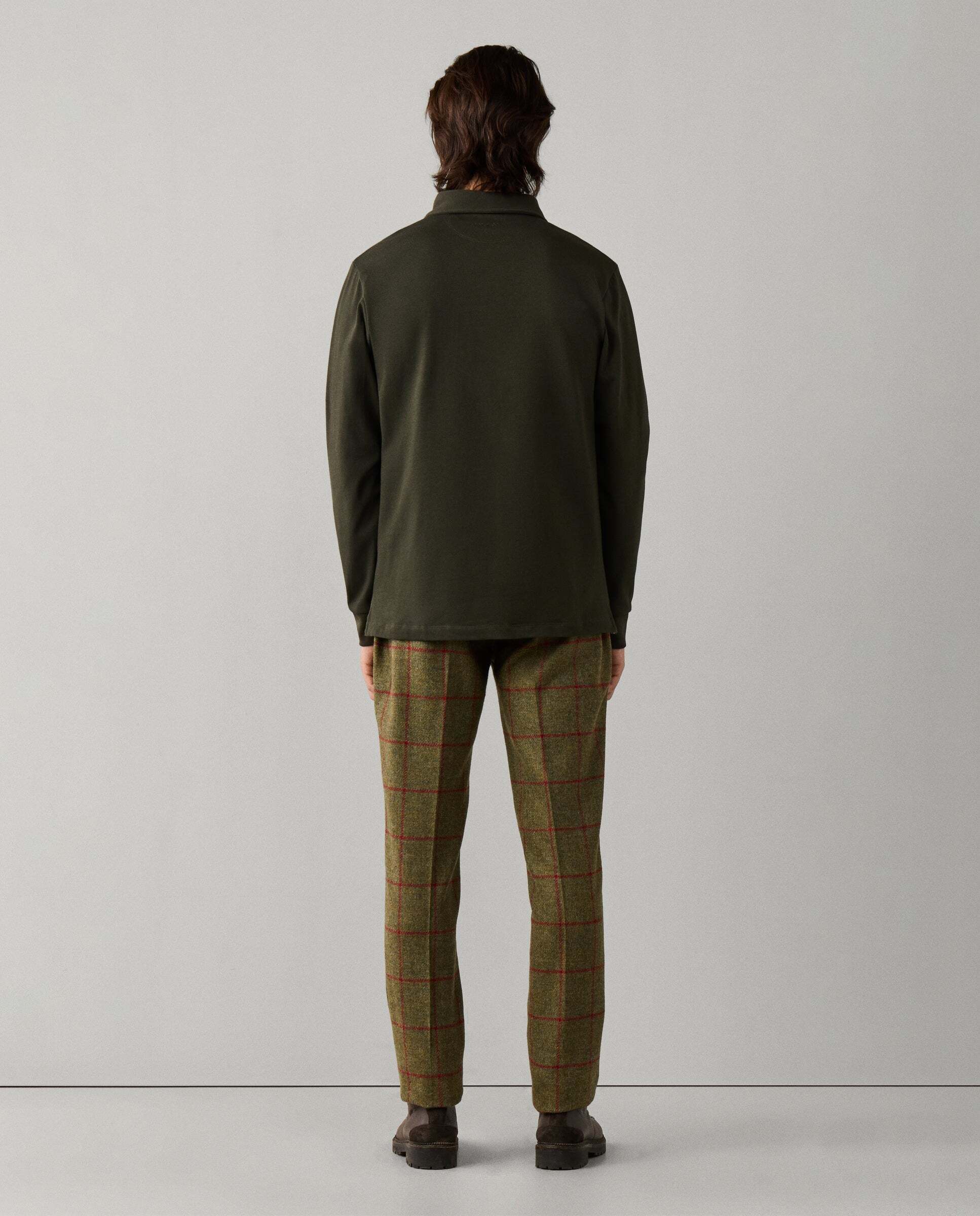 Polo de hombre rugby tattersall con ribete fit clásico - Hackett - Verde Verde-3