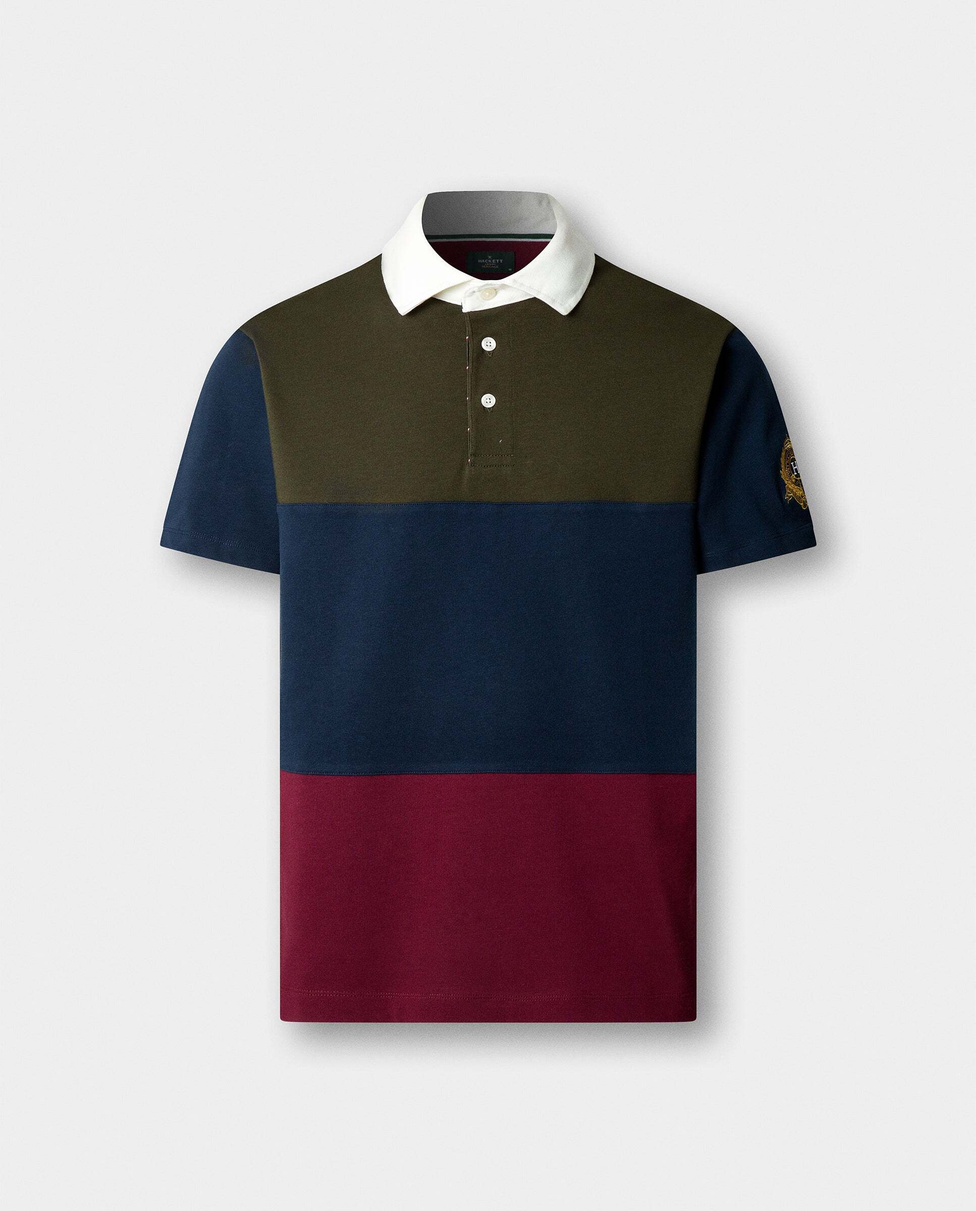 Imagen 7 de Polo de hombre rugby con parche fit clásico manga corta - Hackett - Azul marino Azul marino