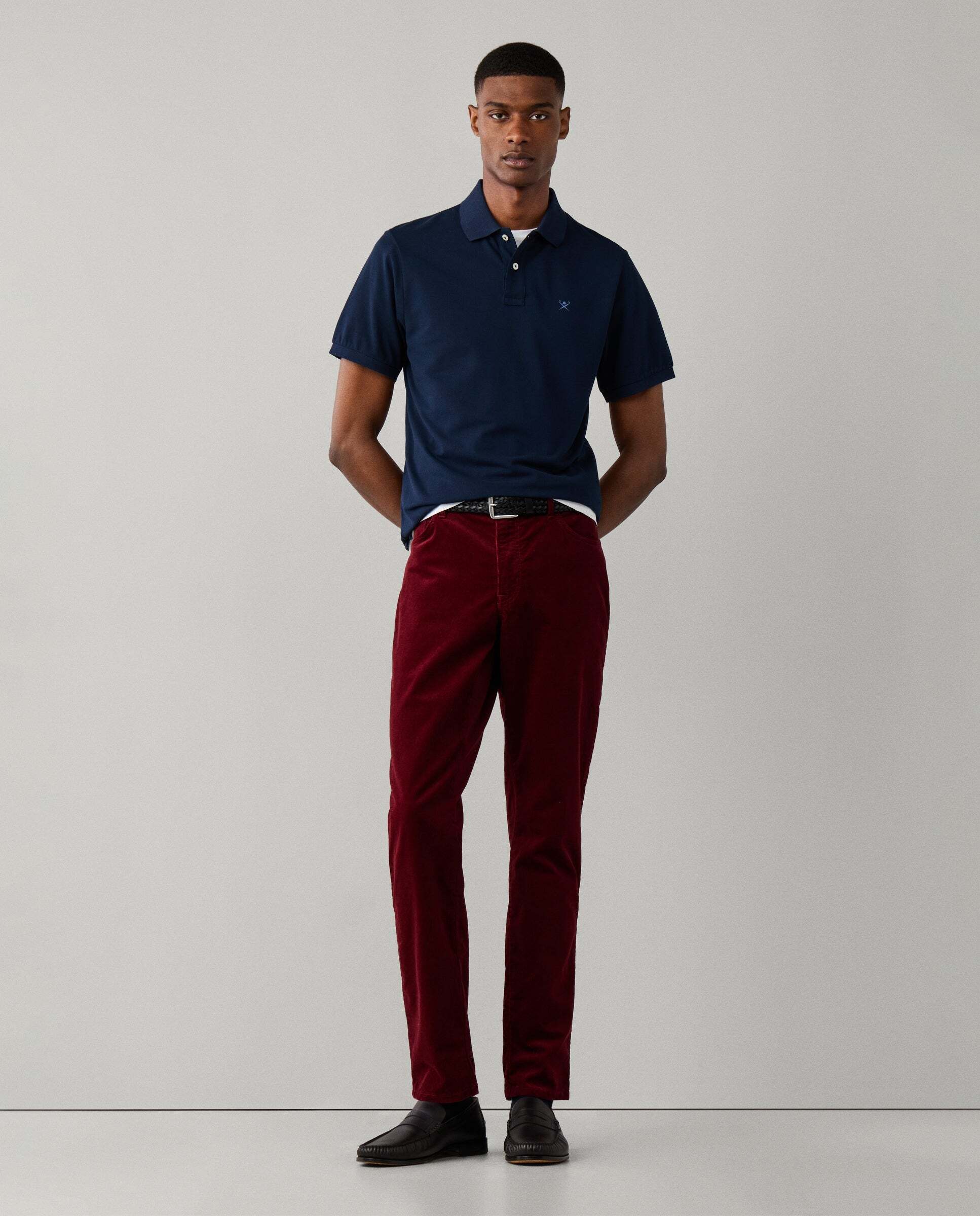 Polo de hombre piqué manga corta fit slim - Hackett - Azul Azul-2