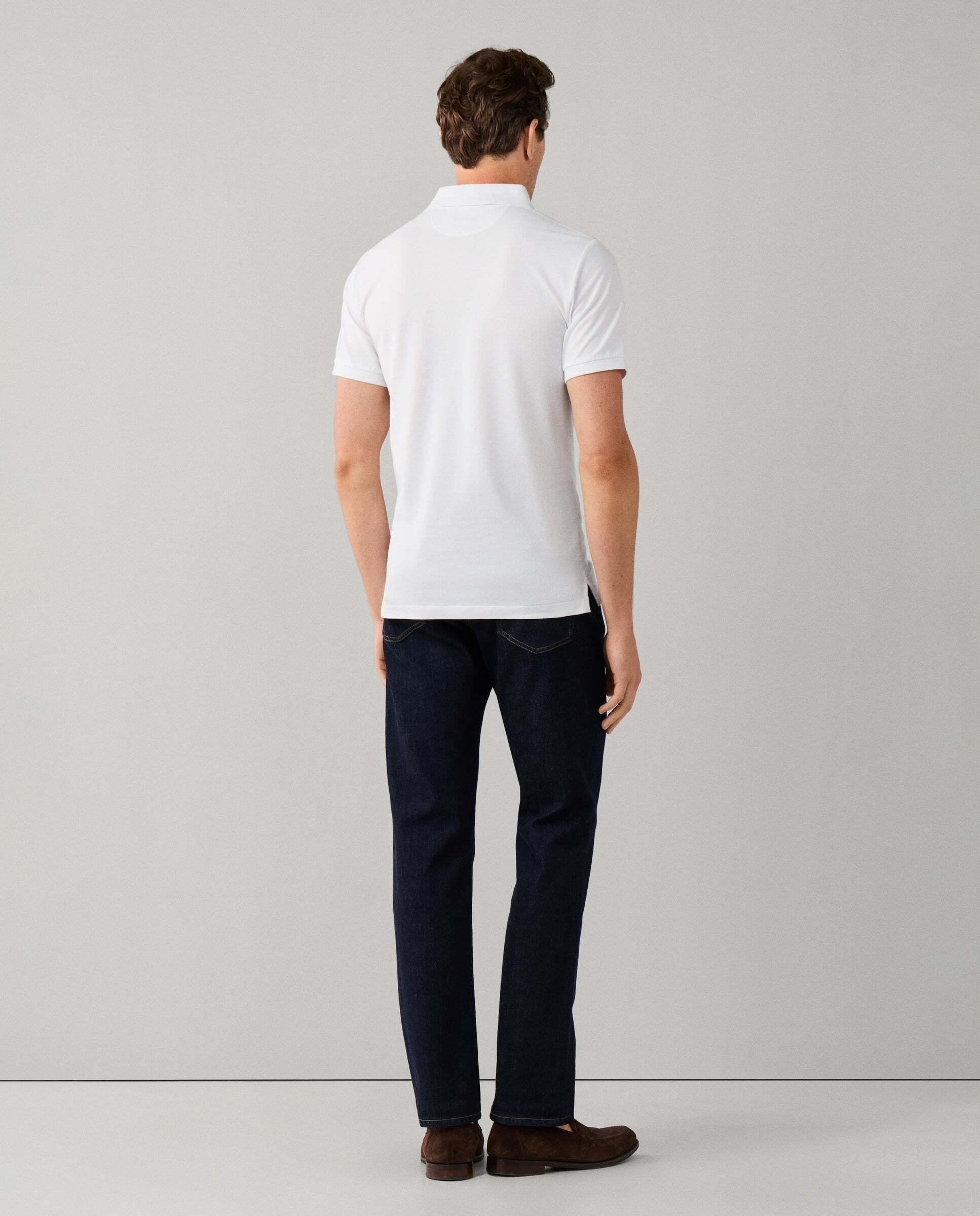 Polo de hombre piqué manga corta fit slim - Hackett - Blanco Blanco-3