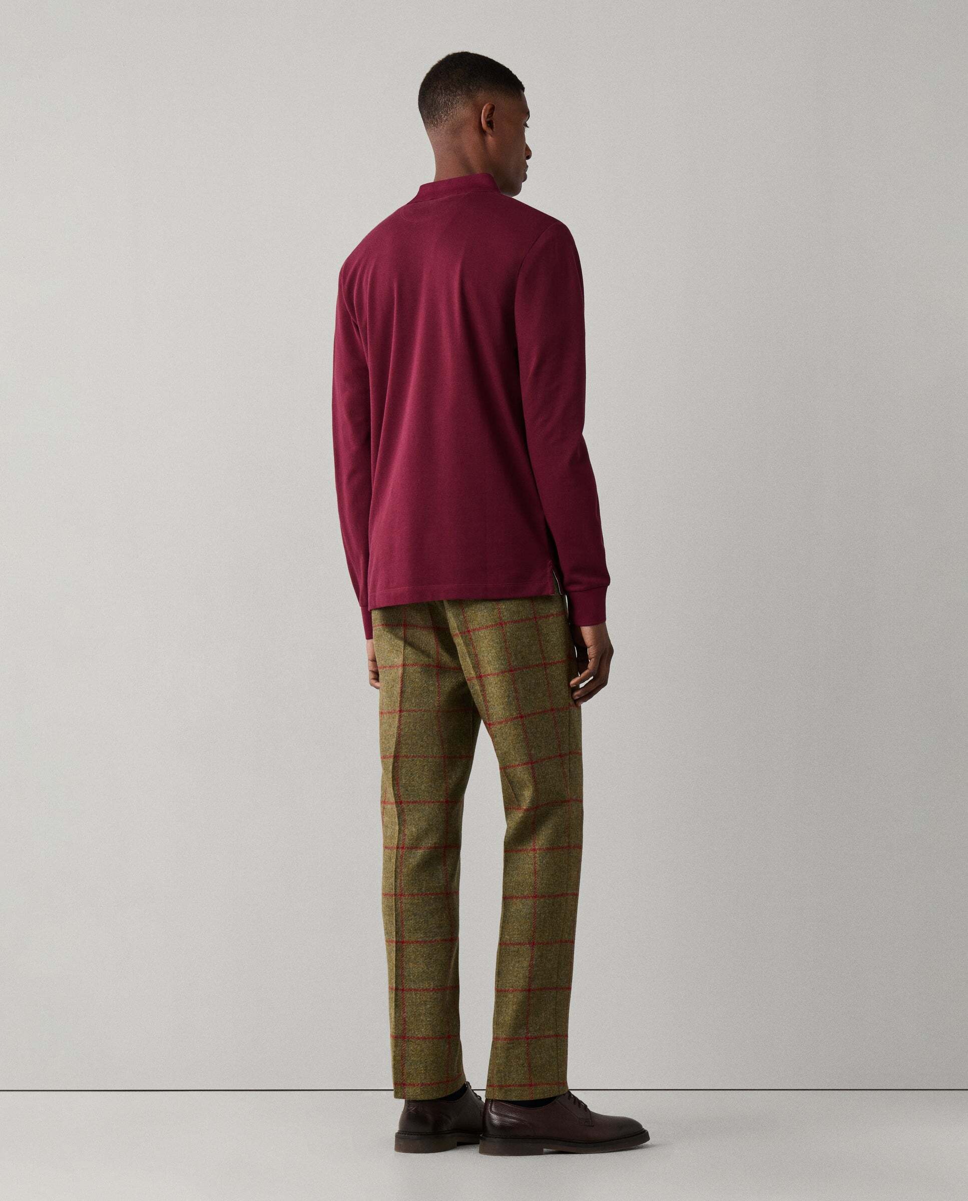 Polo de hombre manga larga con logo fit slim - Hackett - Rojo Rojo-3