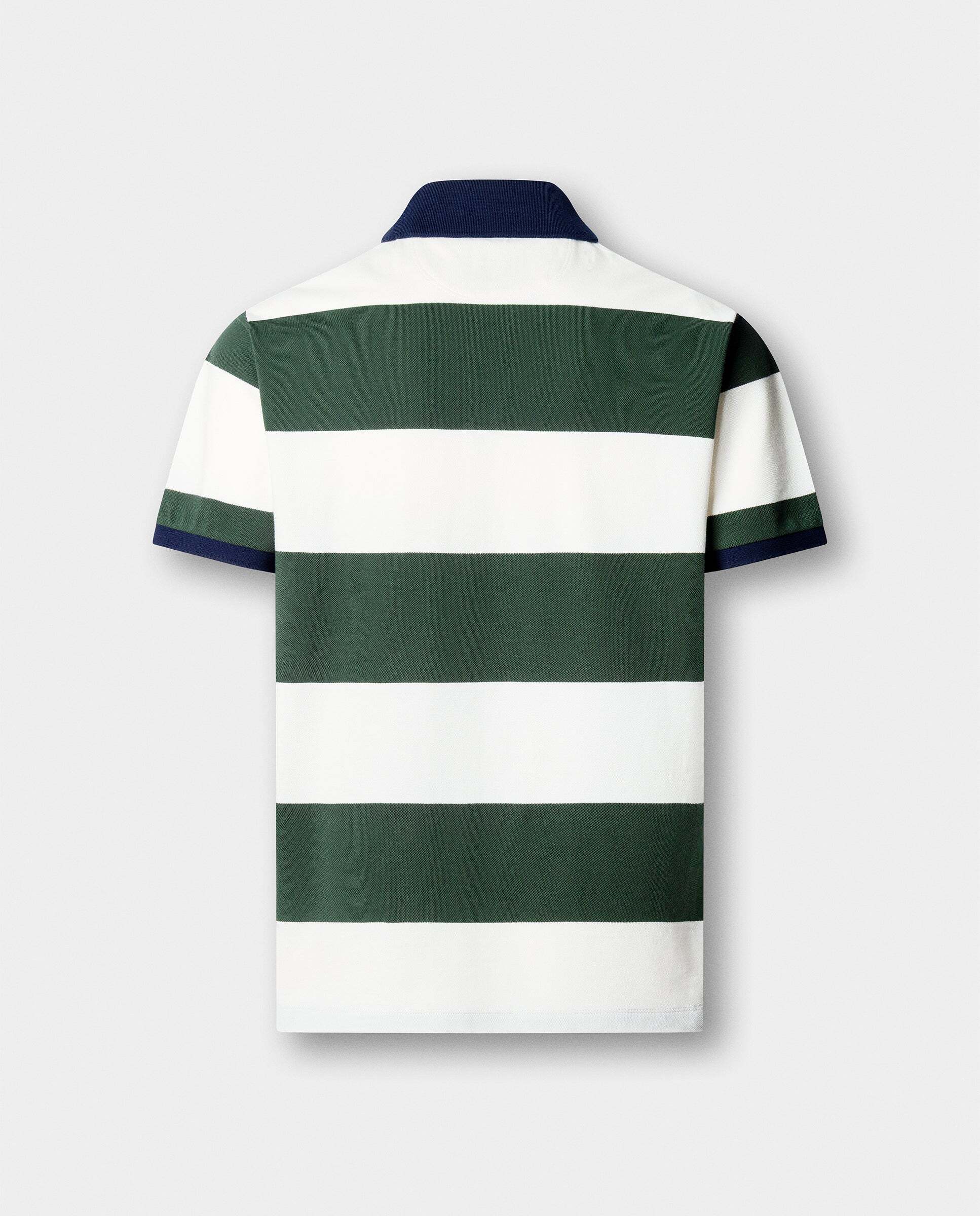 Polo de hombre de rayas manga corta fit clásico - Hackett - Verde Verde-6