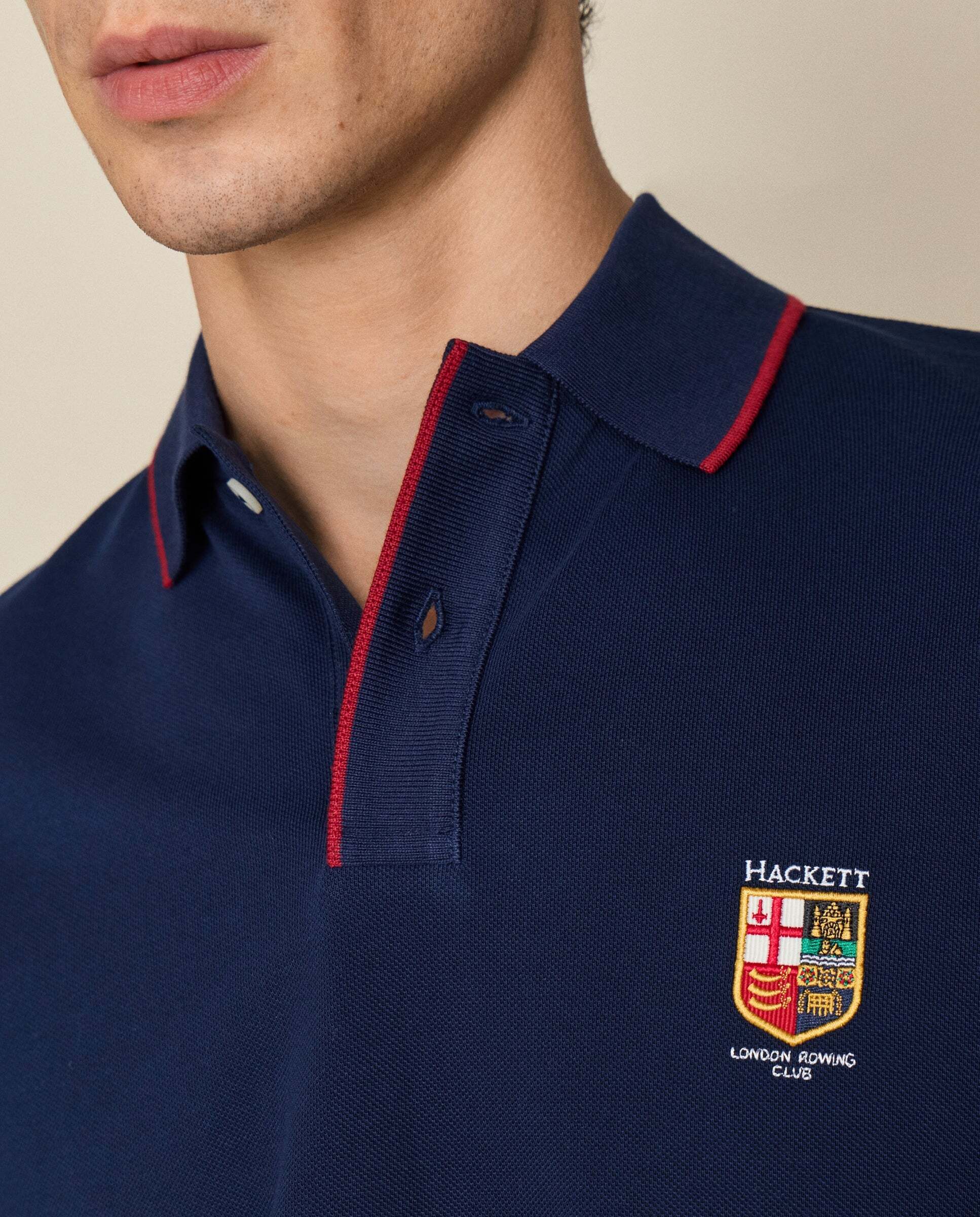 Polo de hombre manga corta fit clásico lrc - Hackett - Azul Azul-4