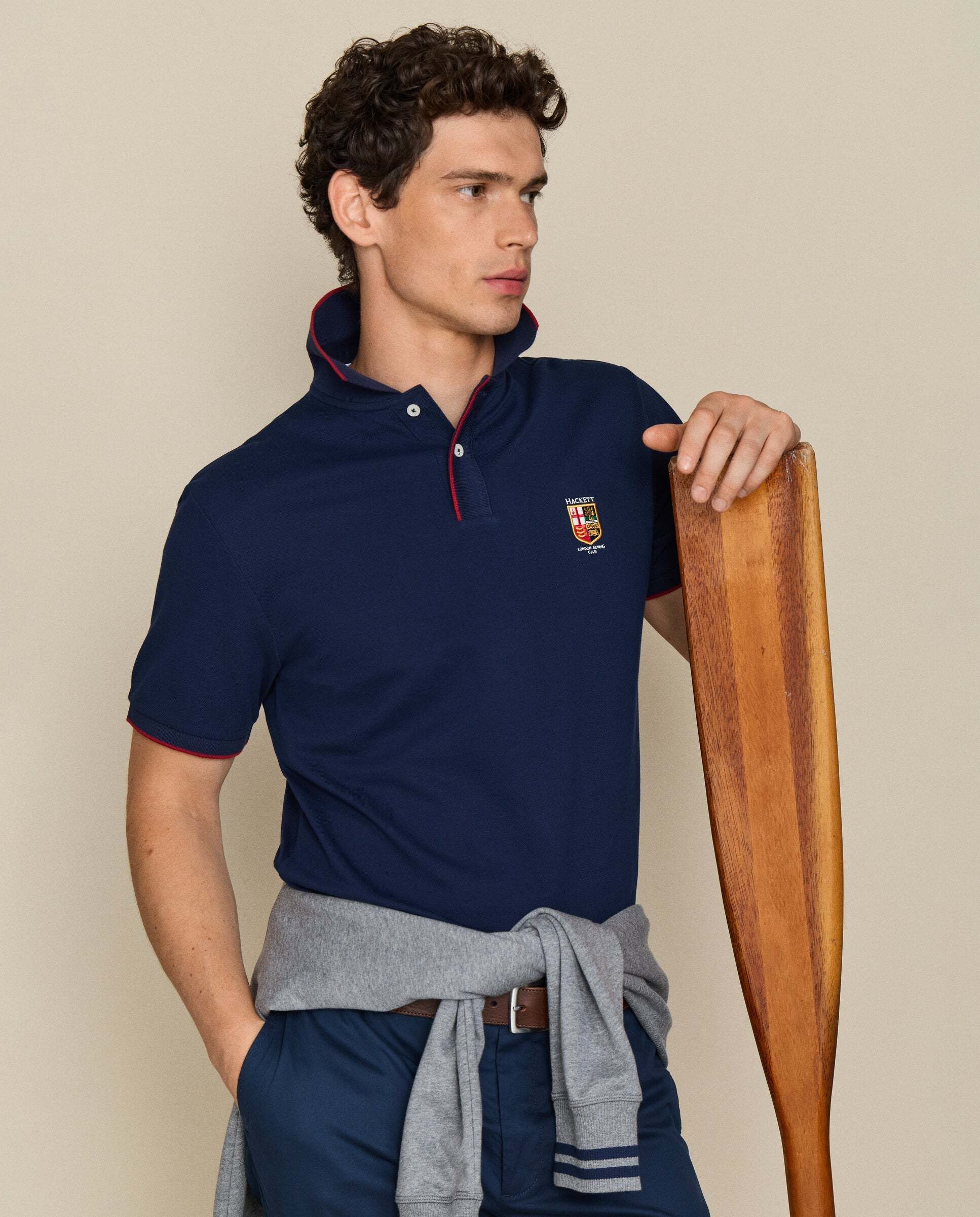 Polo de hombre manga corta fit clásico lrc - Hackett - Azul Azul-5