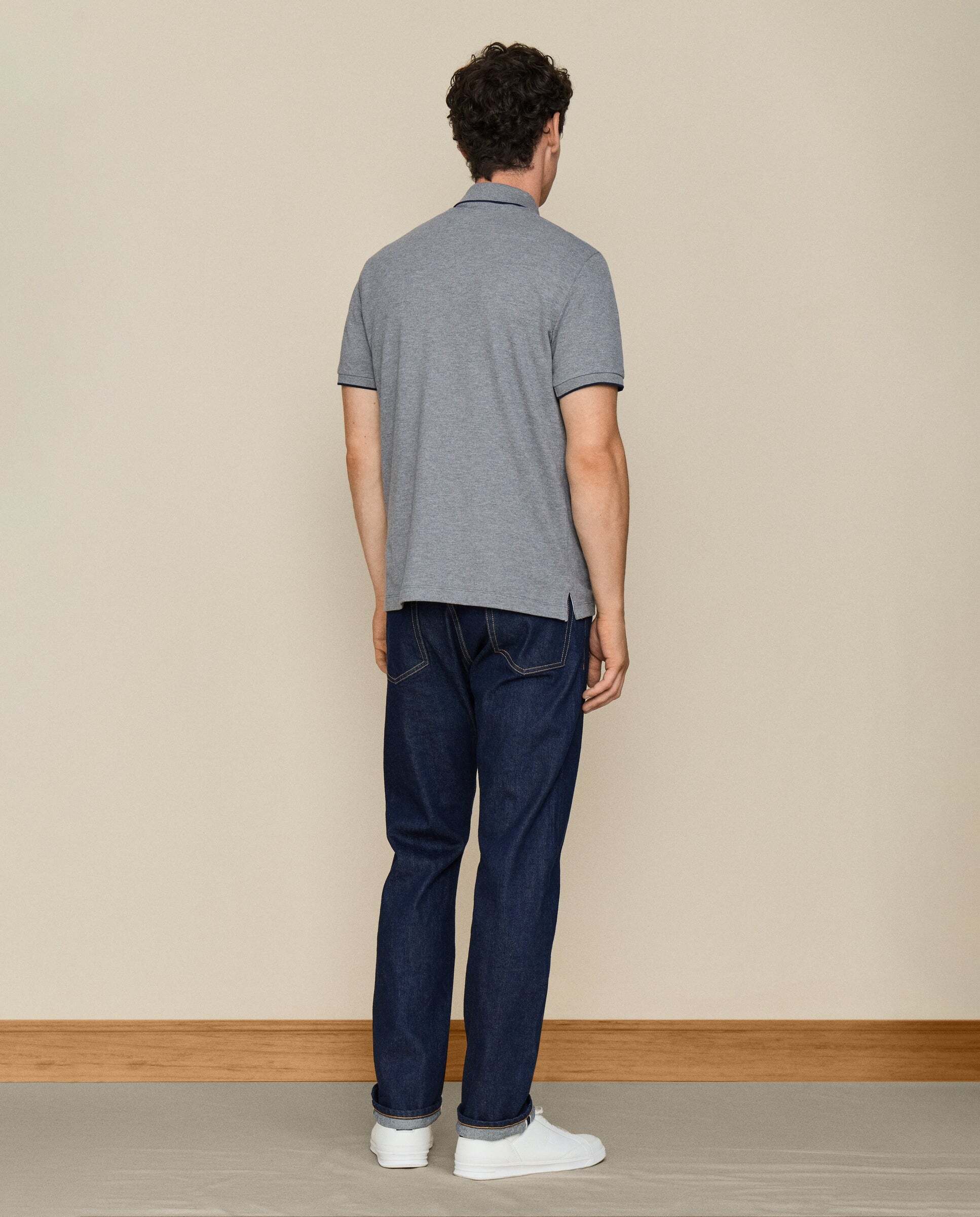 Polo de hombre manga corta fit clásico lrc - Hackett - Gris Gris-3