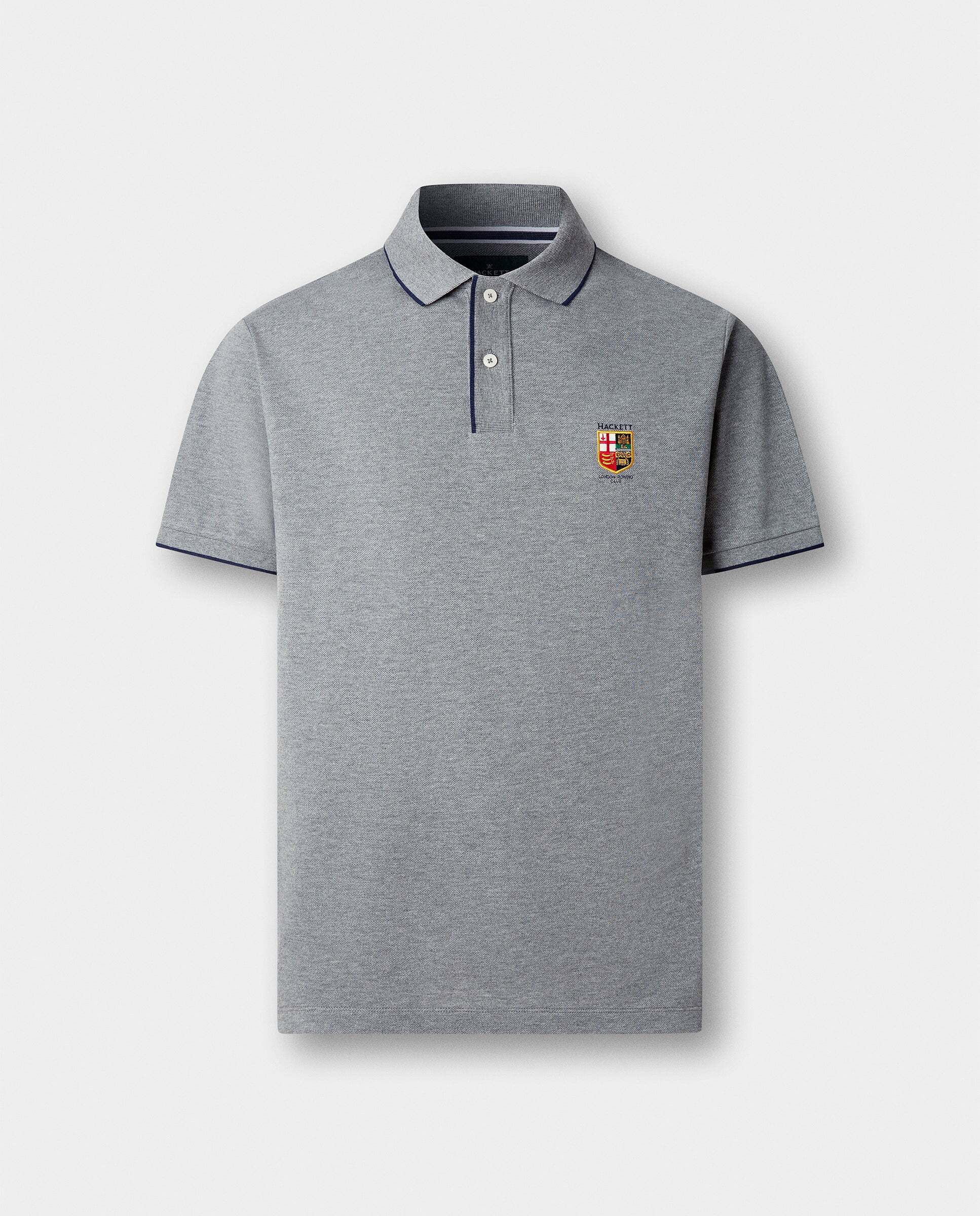 Polo de hombre manga corta fit clásico lrc - Hackett - Gris Gris-7