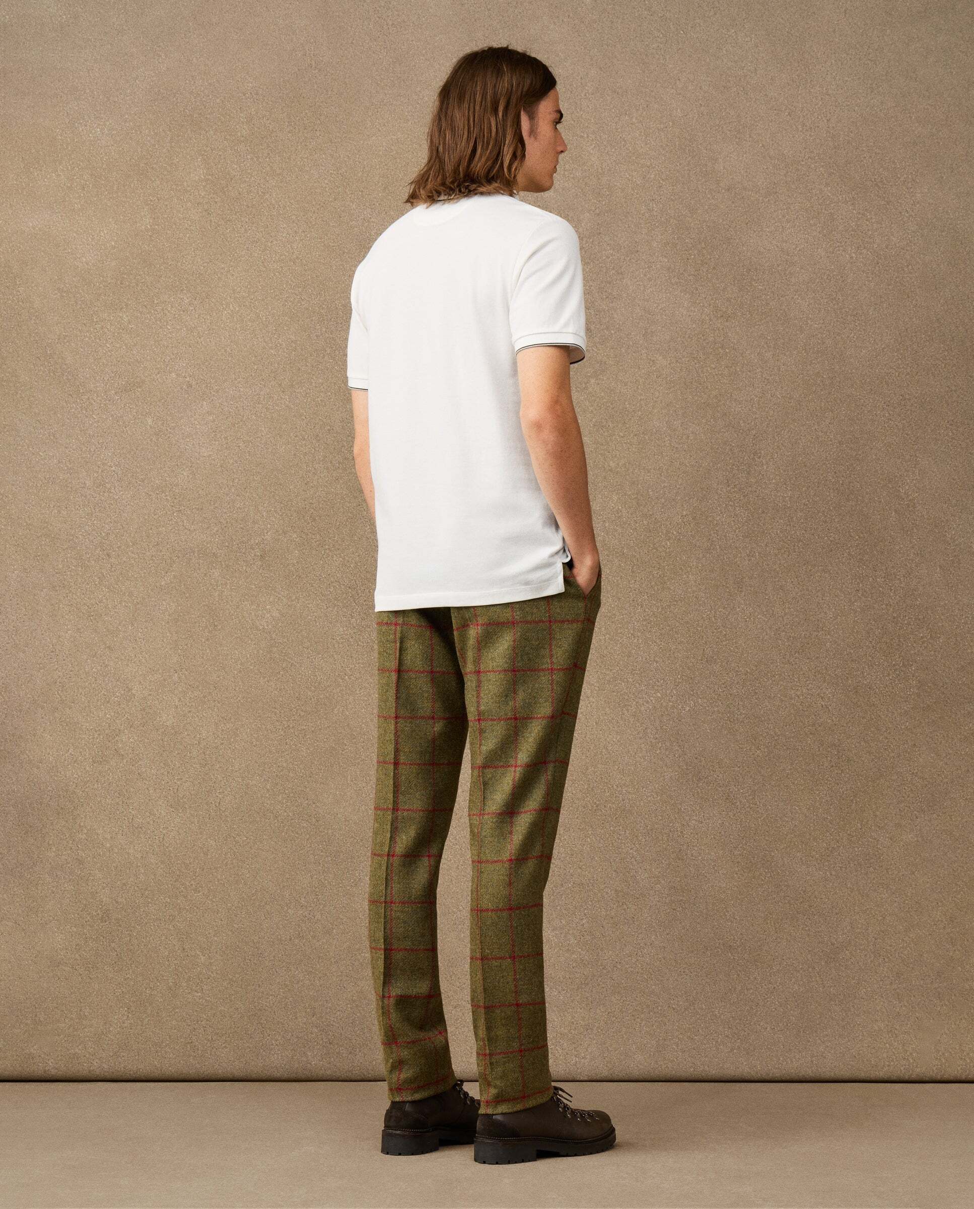 Polo de hombre manga corta con ribete fit clásico - Natural Natural-3