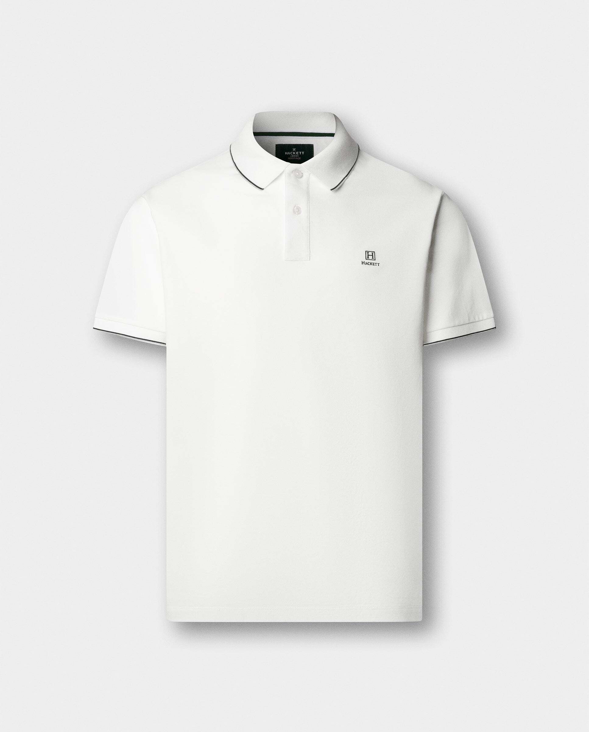 Polo de hombre manga corta con ribete fit clásico - Natural Natural-7