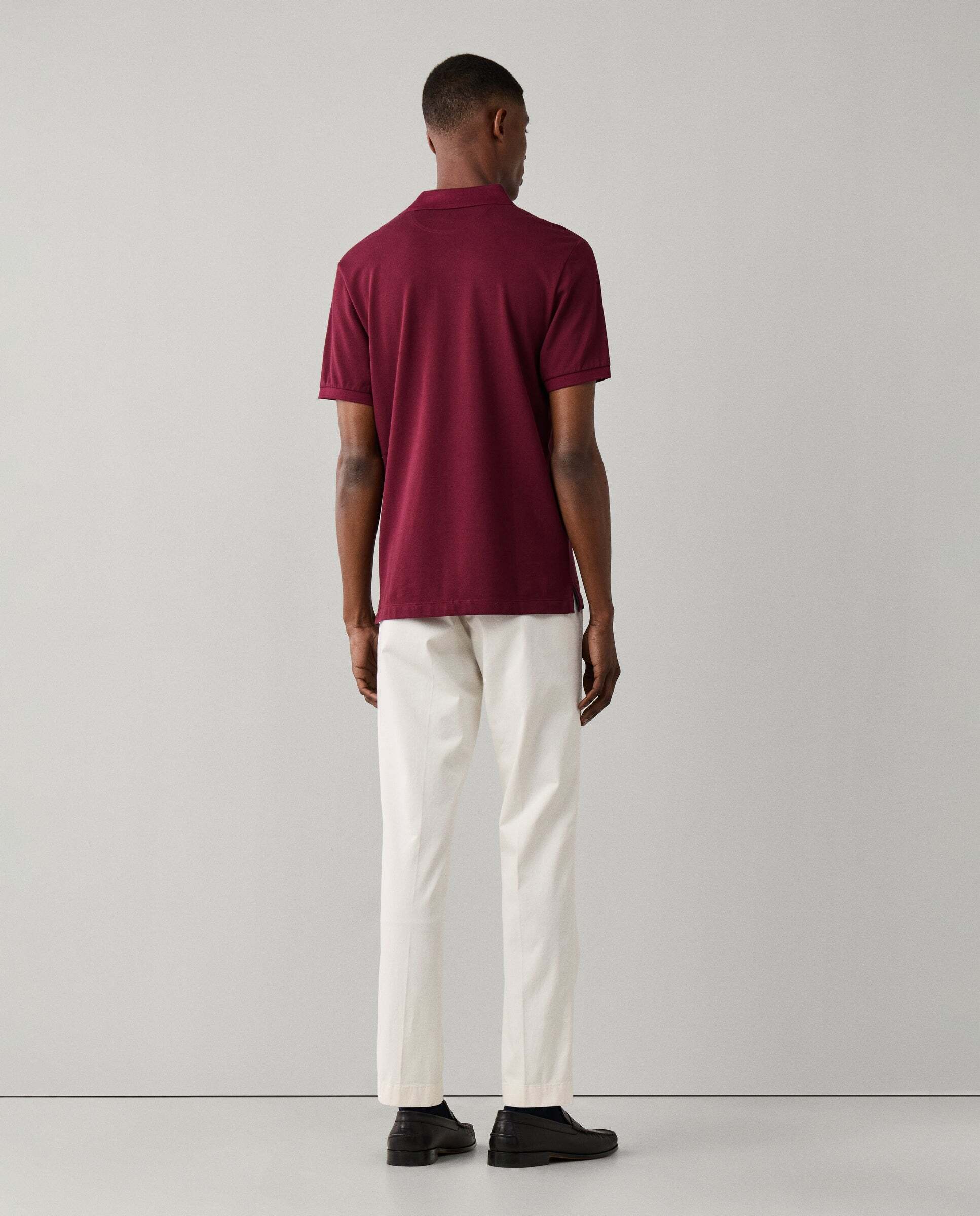 Polo de hombre manga corta con logo fit slim - Hackett - Rojo Rojo-3