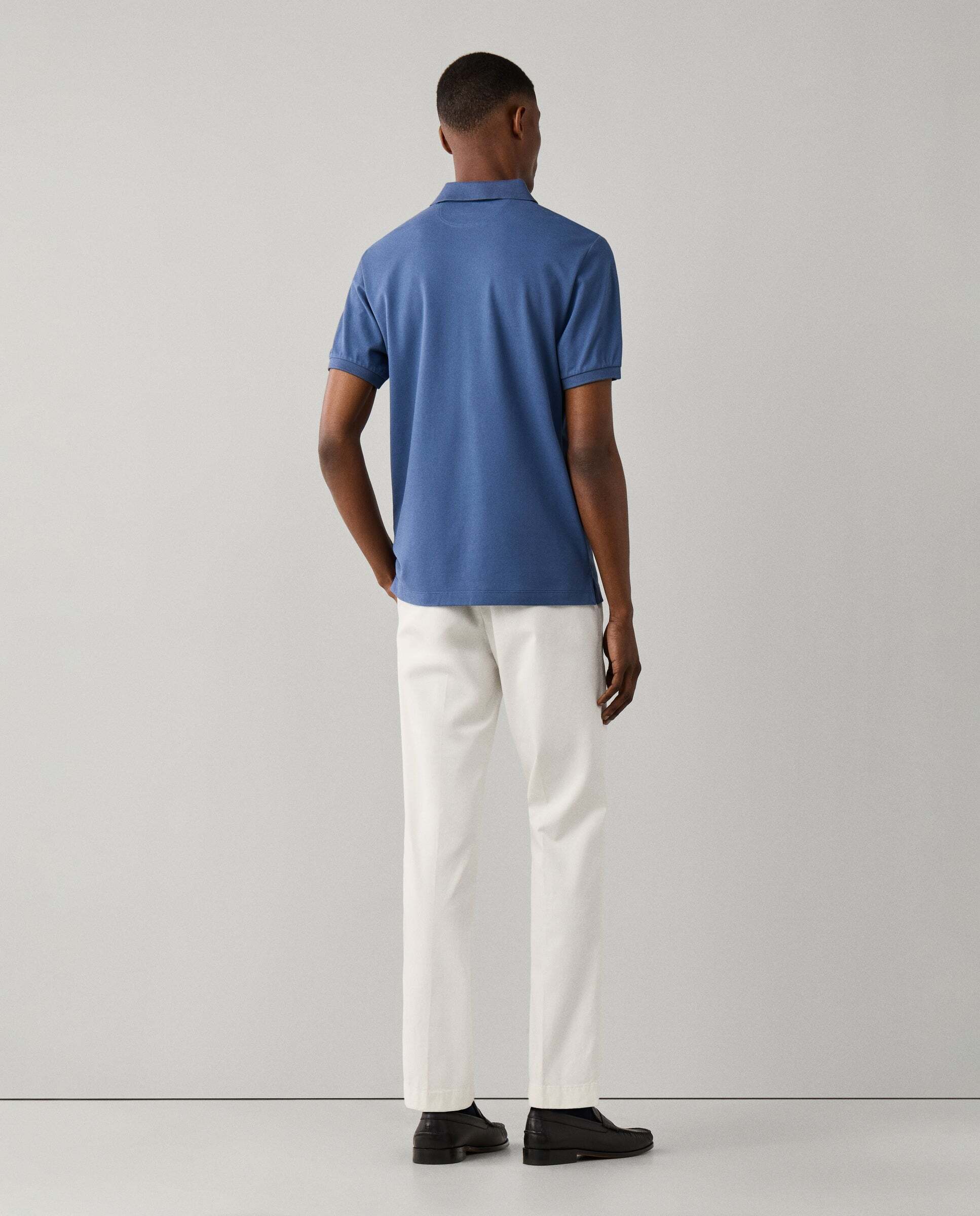 Polo de hombre manga corta con logo fit slim - Hackett - Azul Azul-3