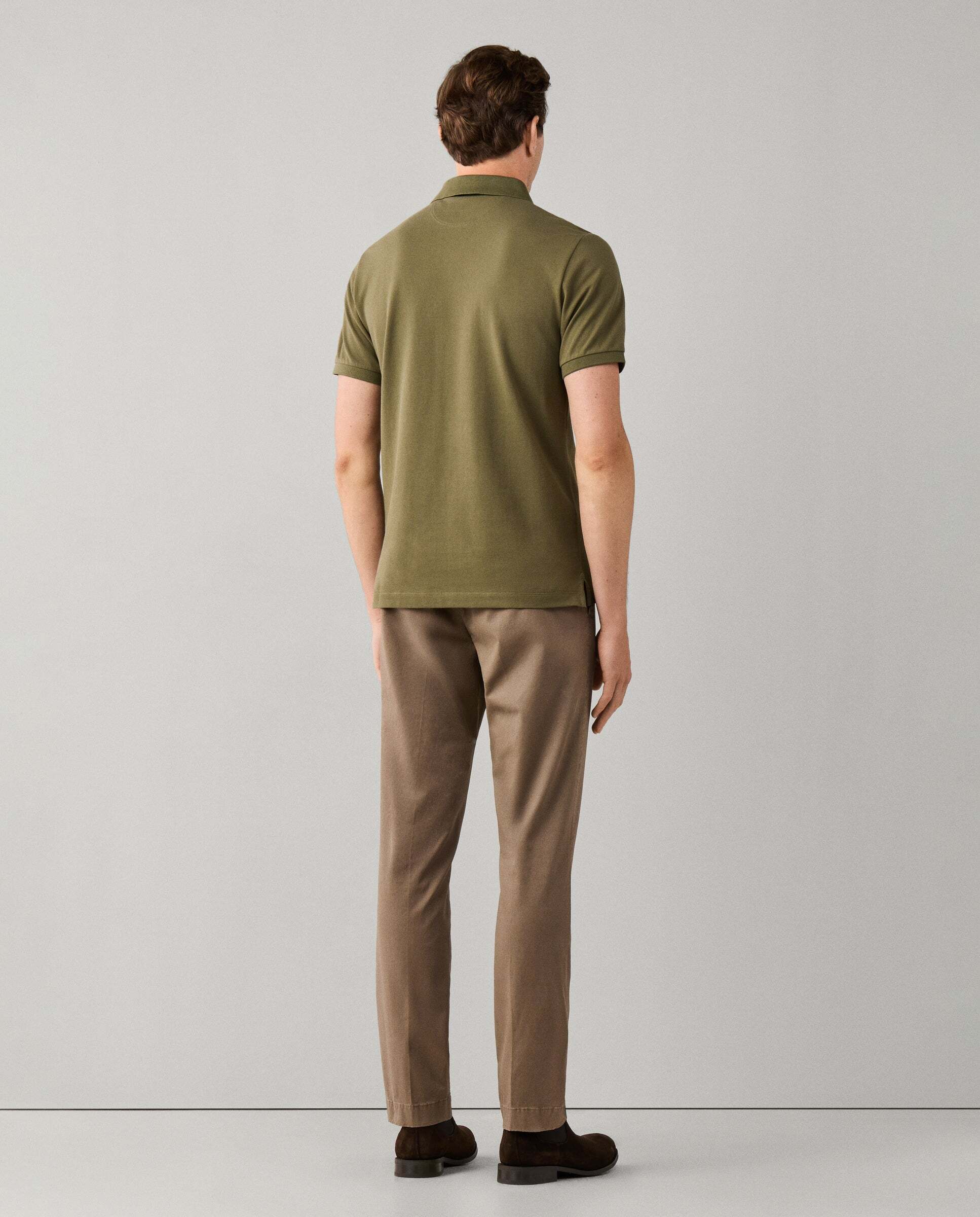 Polo de hombre manga corta con logo fit slim - Hackett - Verde Verde-3