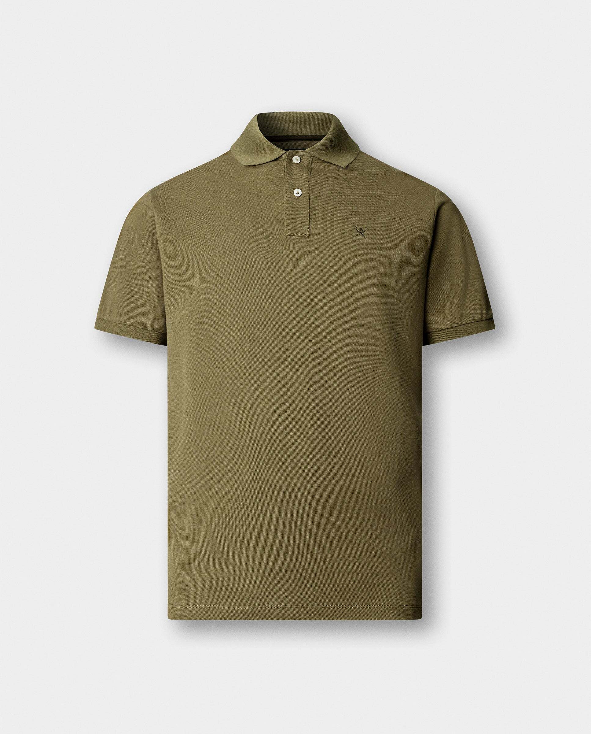 Polo de hombre manga corta con logo fit slim - Hackett - Verde Verde-7