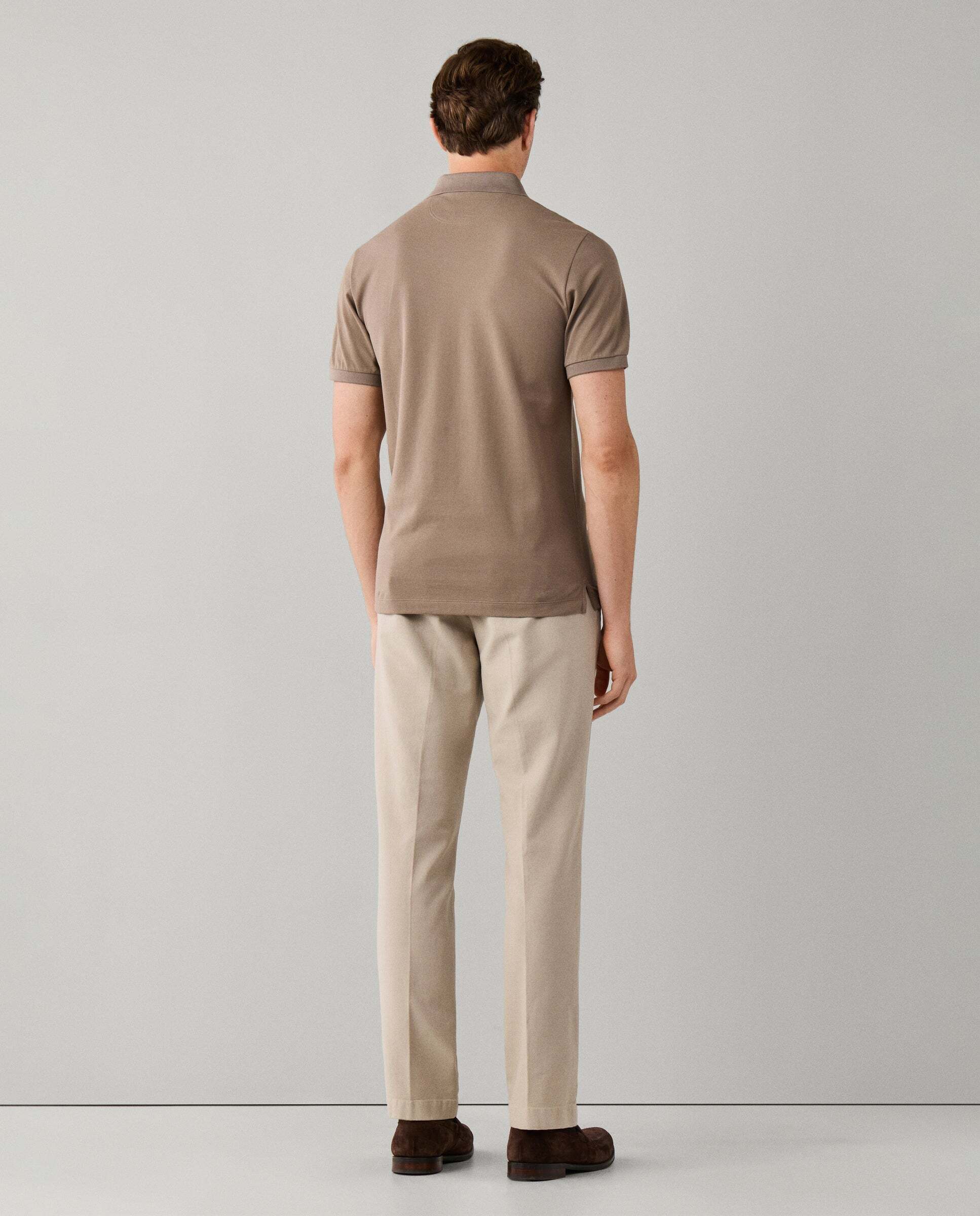 Polo de hombre manga corta con logo fit slim - Hackett - Natural Natural-3