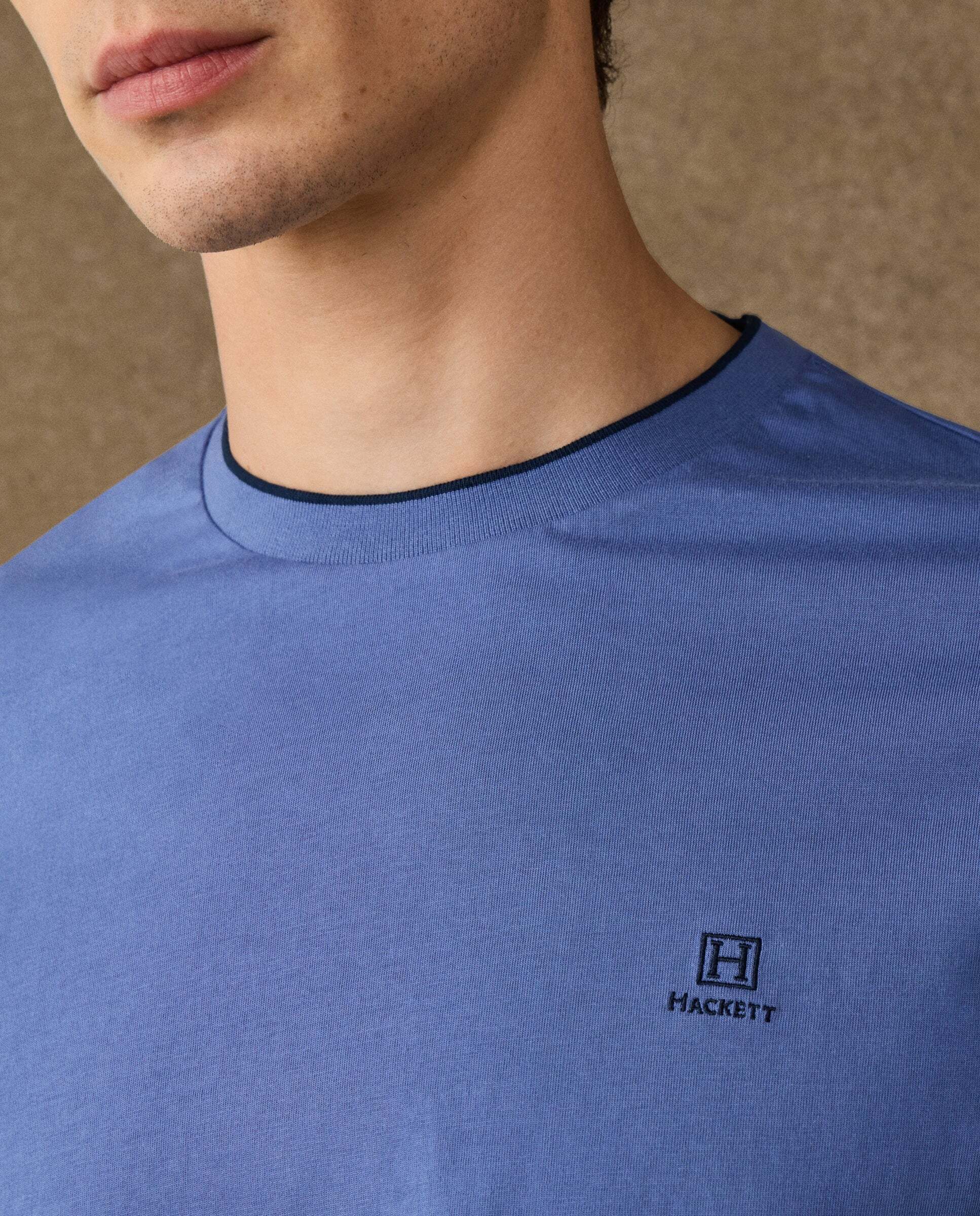 Camiseta de hombre logo h fit clásico - Hackett - Añil Añil-4