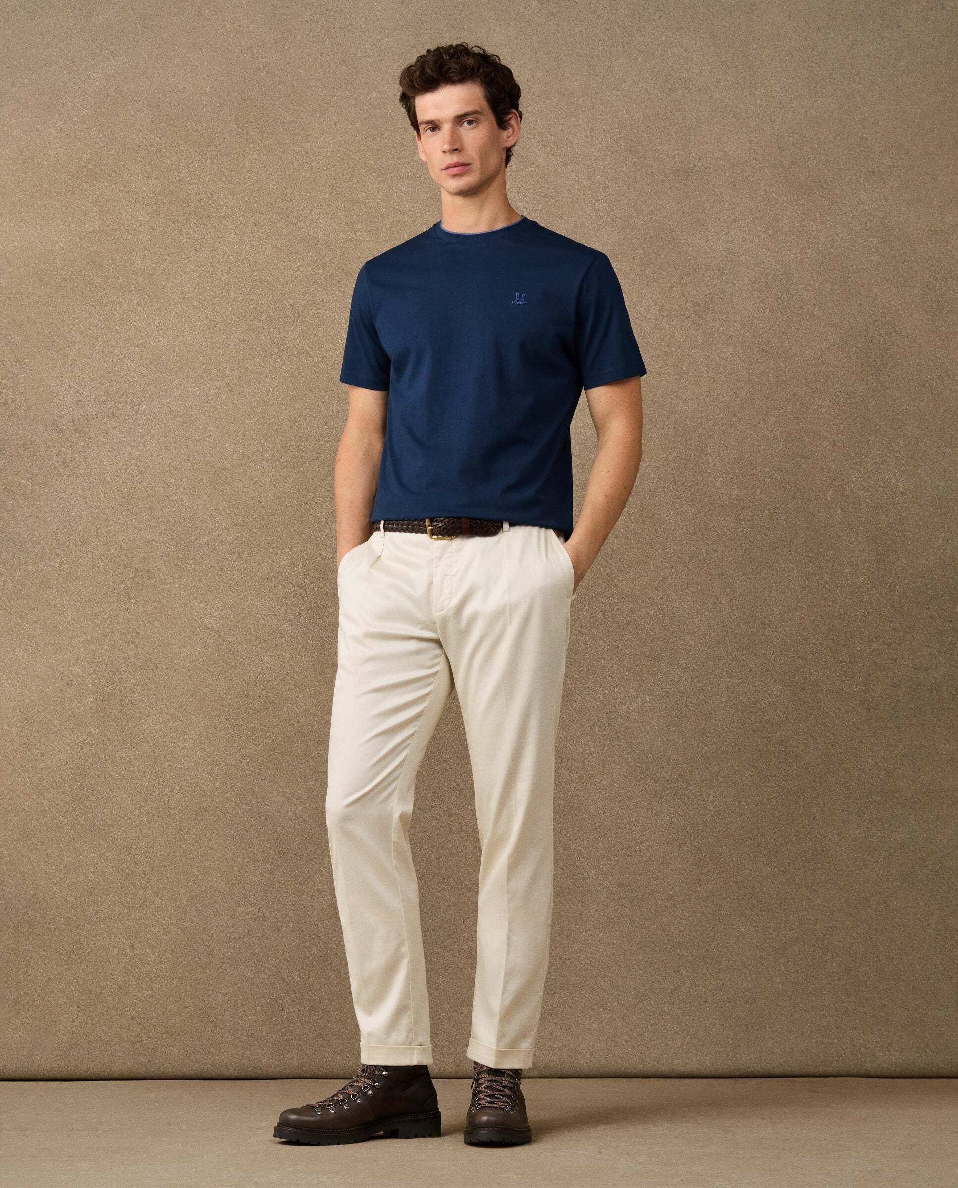 Camiseta de hombre logo h fit clásico - Hackett - Azul marino Azul marino-2