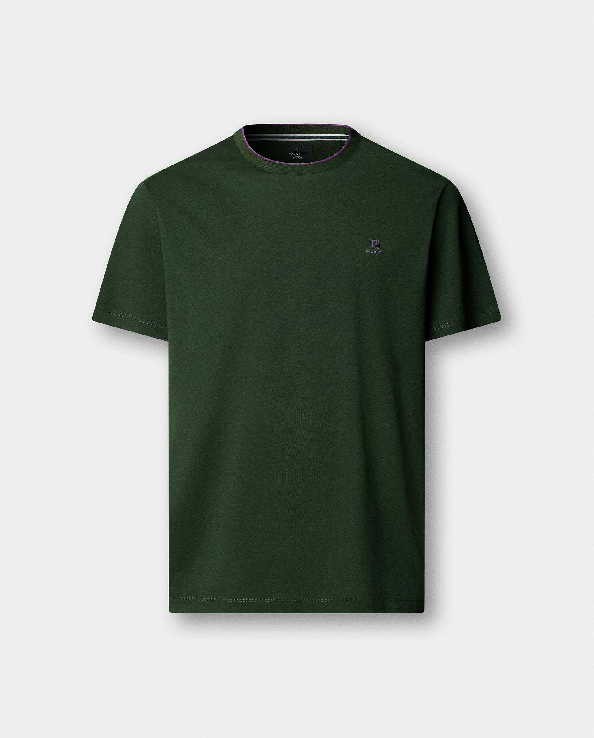 Camiseta de hombre logo h fit clásico - Hackett - Verde Verde-7