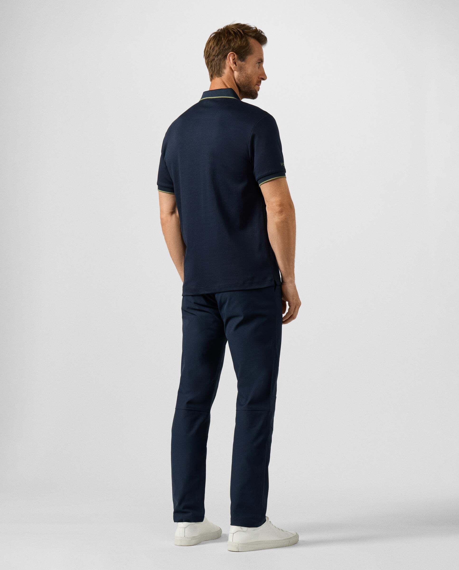 Polo de hombre manga corta con logo fit clásico - Hackett - Azul Azul-3