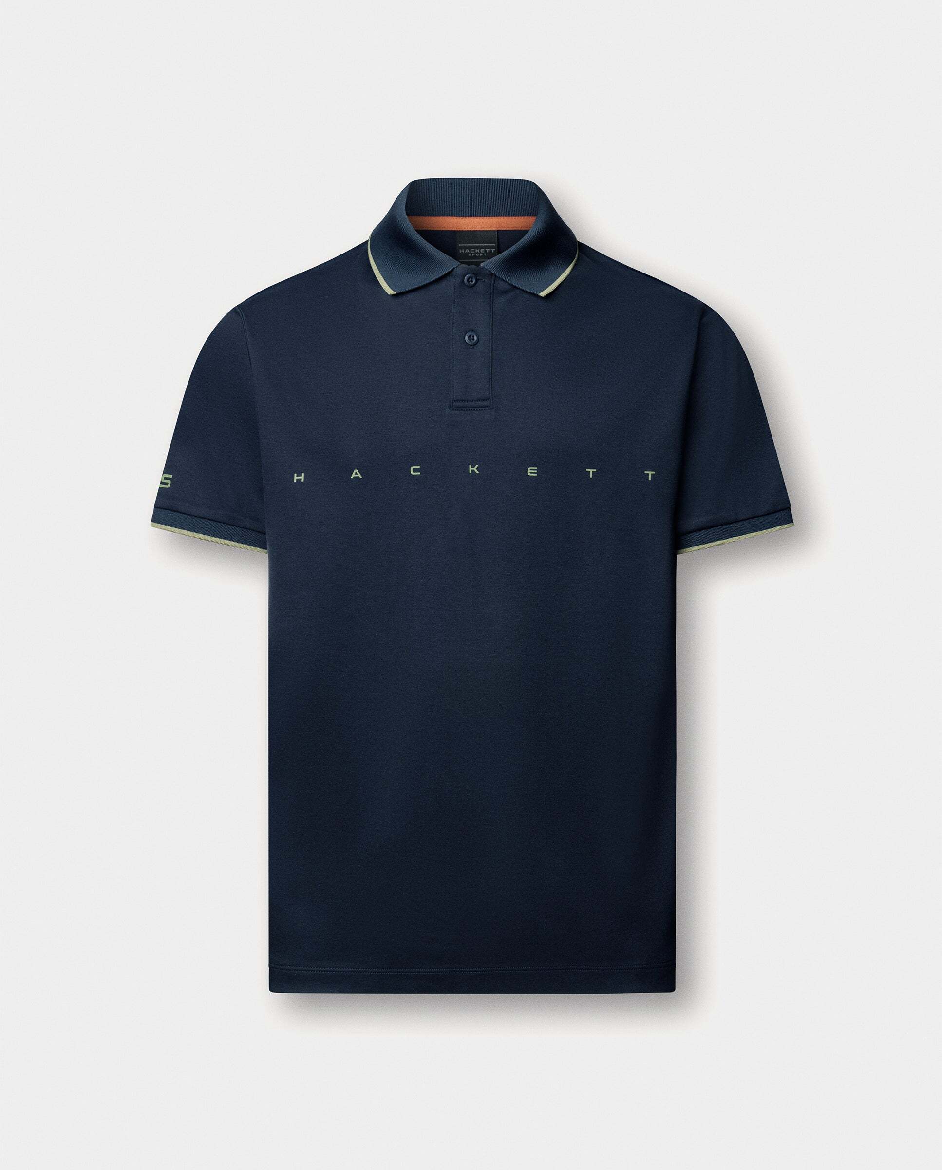 Polo de hombre manga corta con logo fit clásico - Hackett - Azul Azul-6