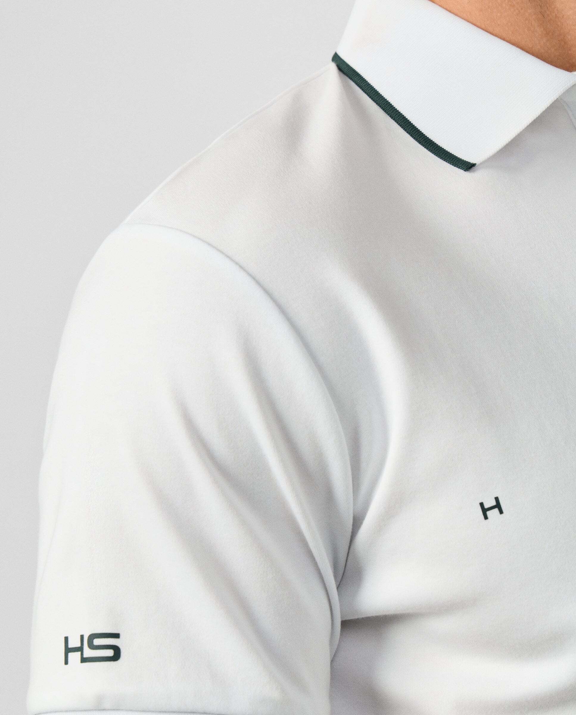 Polo de hombre manga corta con logo fit clásico - Hackett - Blanco Blanco-4