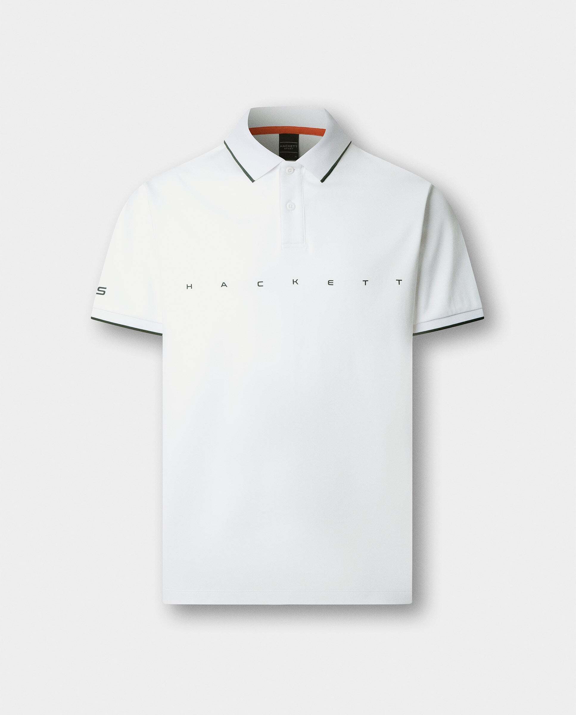 Polo de hombre manga corta con logo fit clásico - Hackett - Blanco Blanco-6