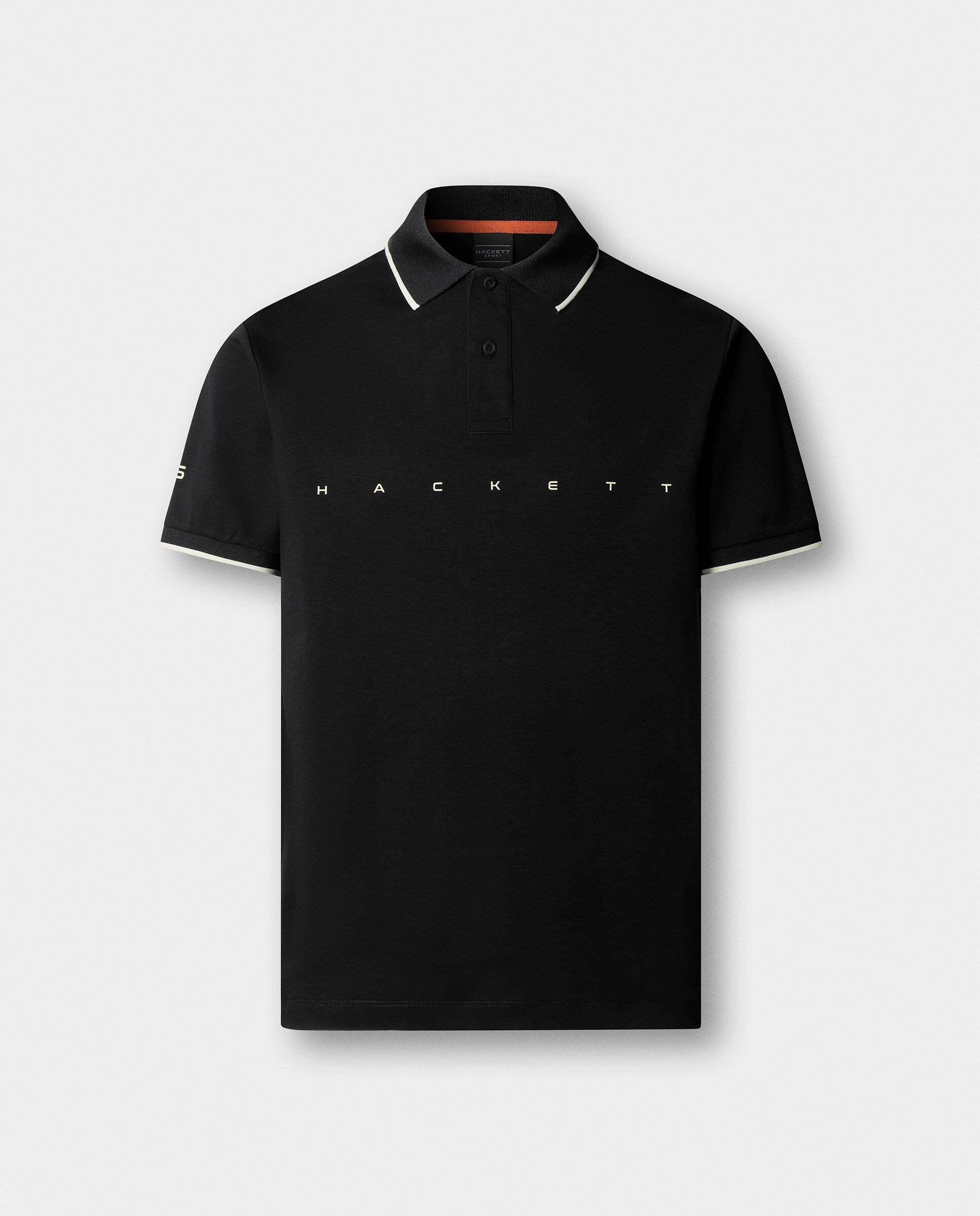 Polo de hombre manga corta con logo fit clásico - Hackett - Negro Negro-6
