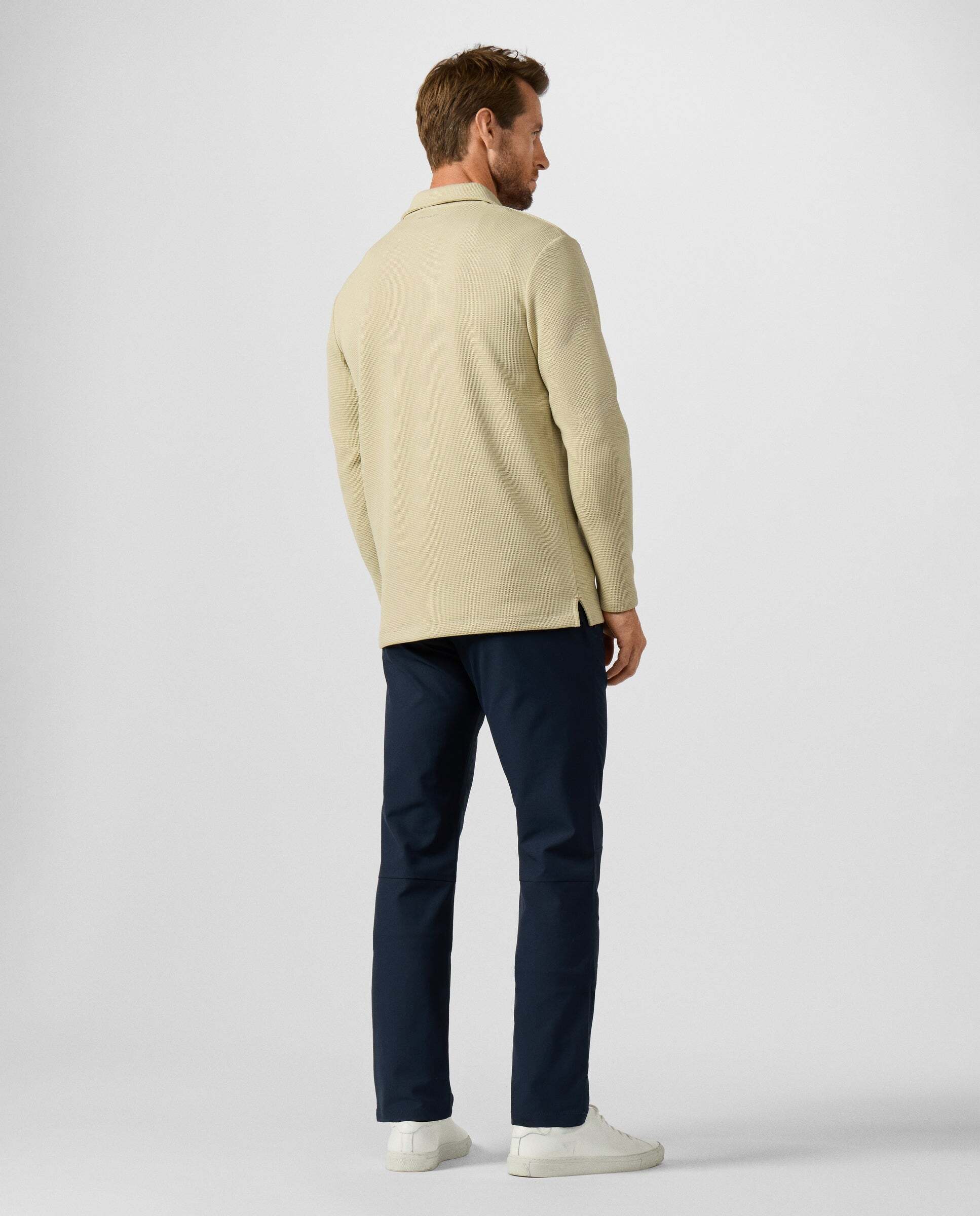 Sudadera de hombre polo con cremallera y logo waffle - Hackett - Natural Natural-3