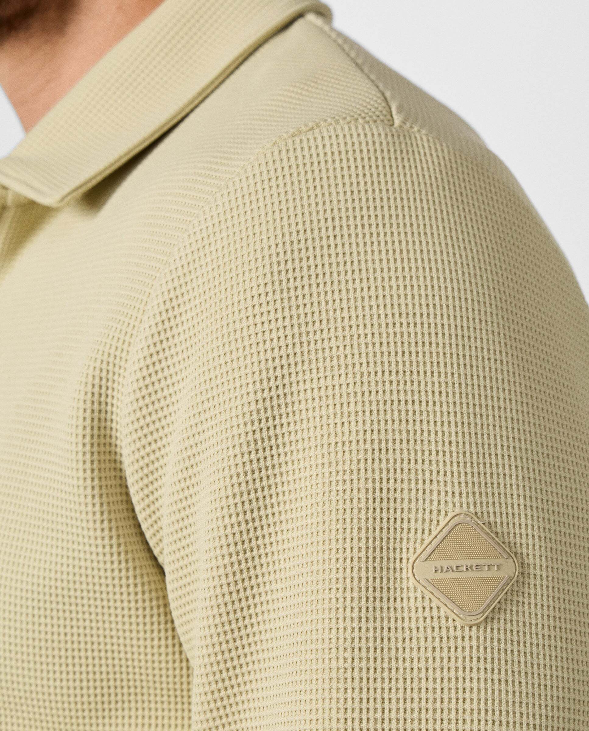Sudadera de hombre polo con cremallera y logo waffle - Hackett - Natural Natural-4