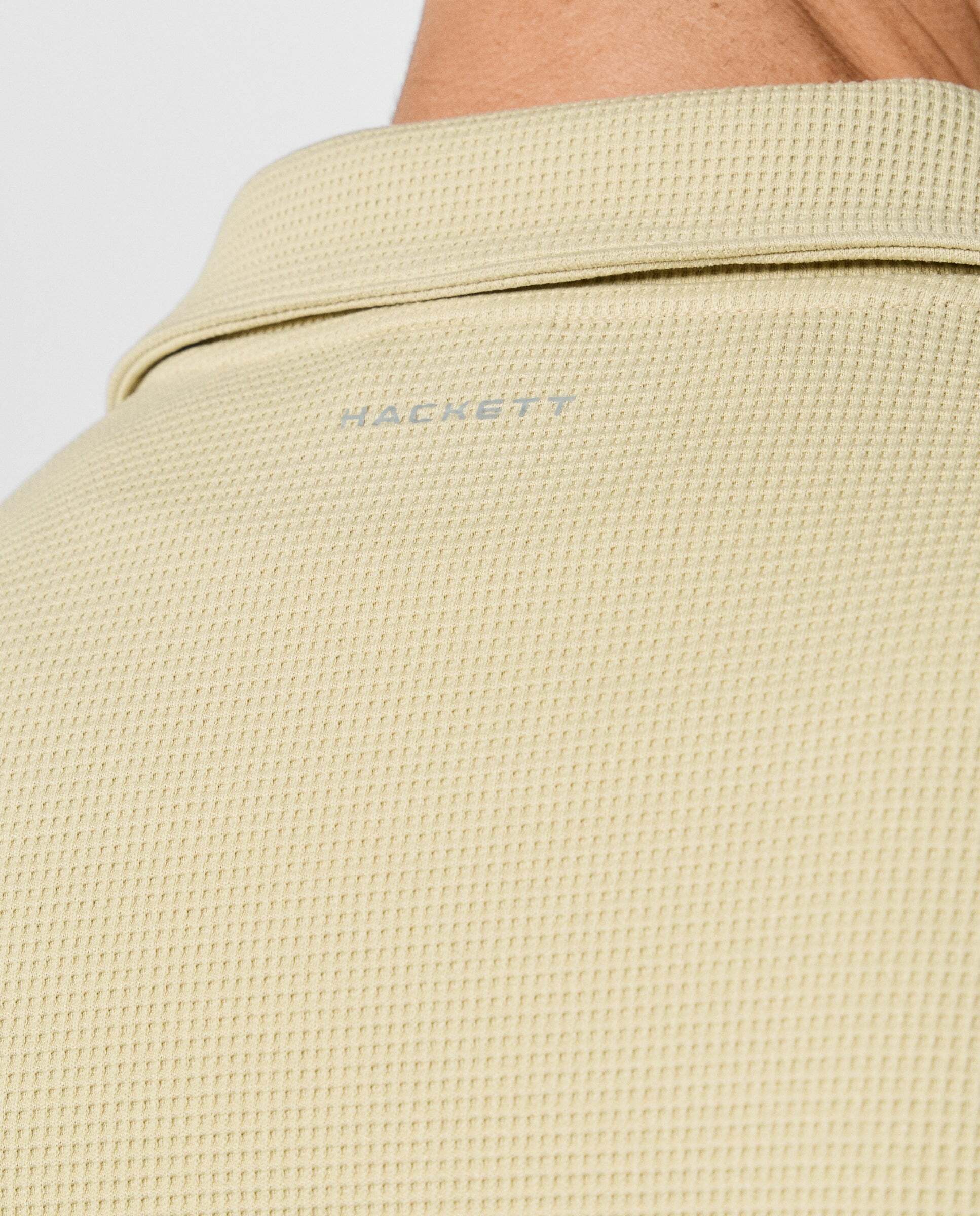 Sudadera de hombre polo con cremallera y logo waffle - Hackett - Natural Natural-5