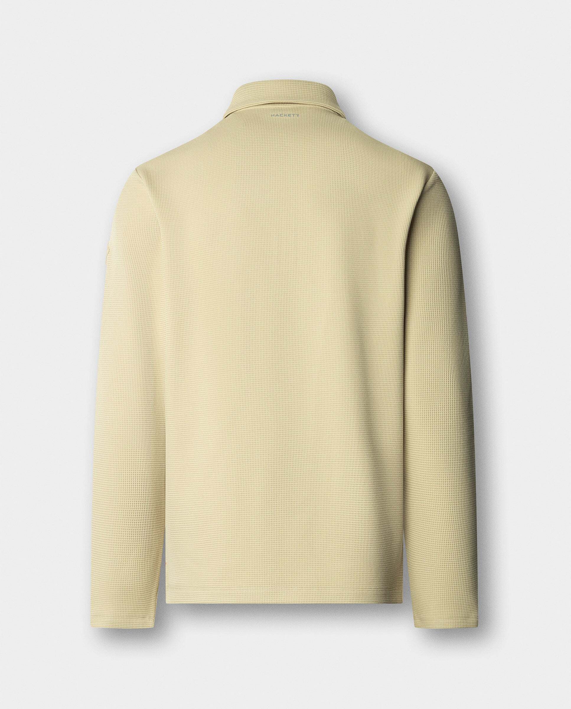 Sudadera de hombre polo con cremallera y logo waffle - Hackett - Natural Natural-6