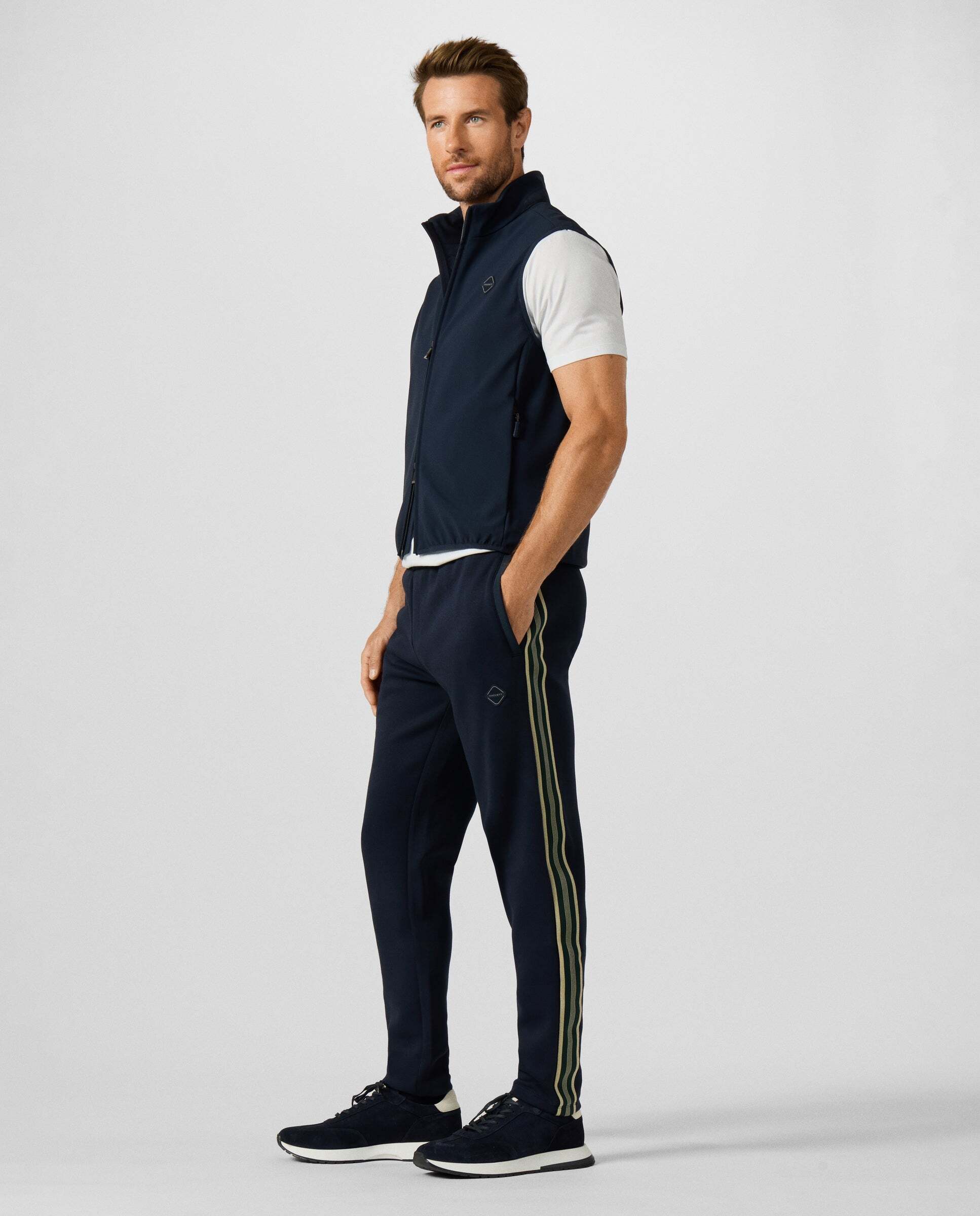 Jogger de felpa members track - Hackett - Azul Azul-2