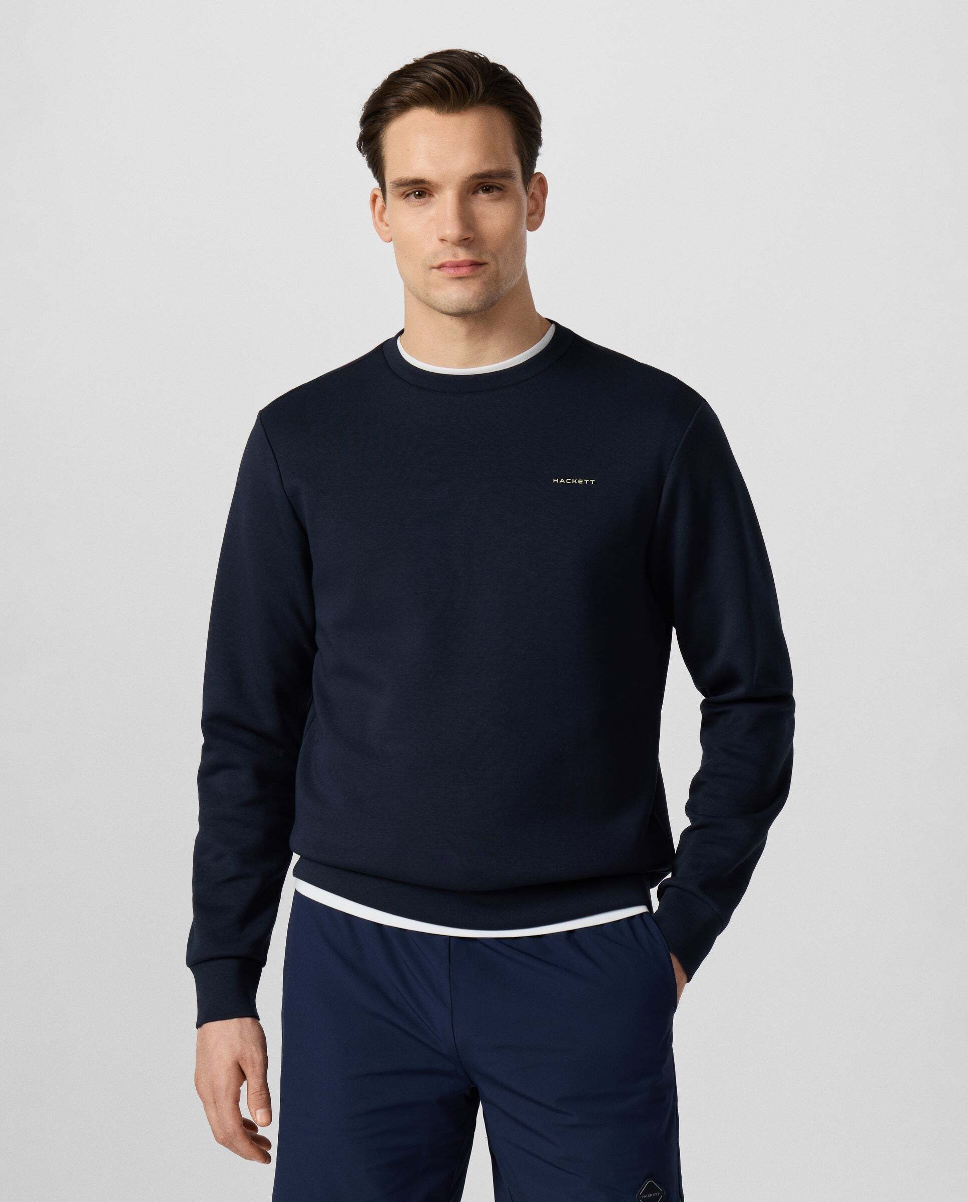 Imagen 0 de Sudadera de hombre cuello redondo con logo Azul marino