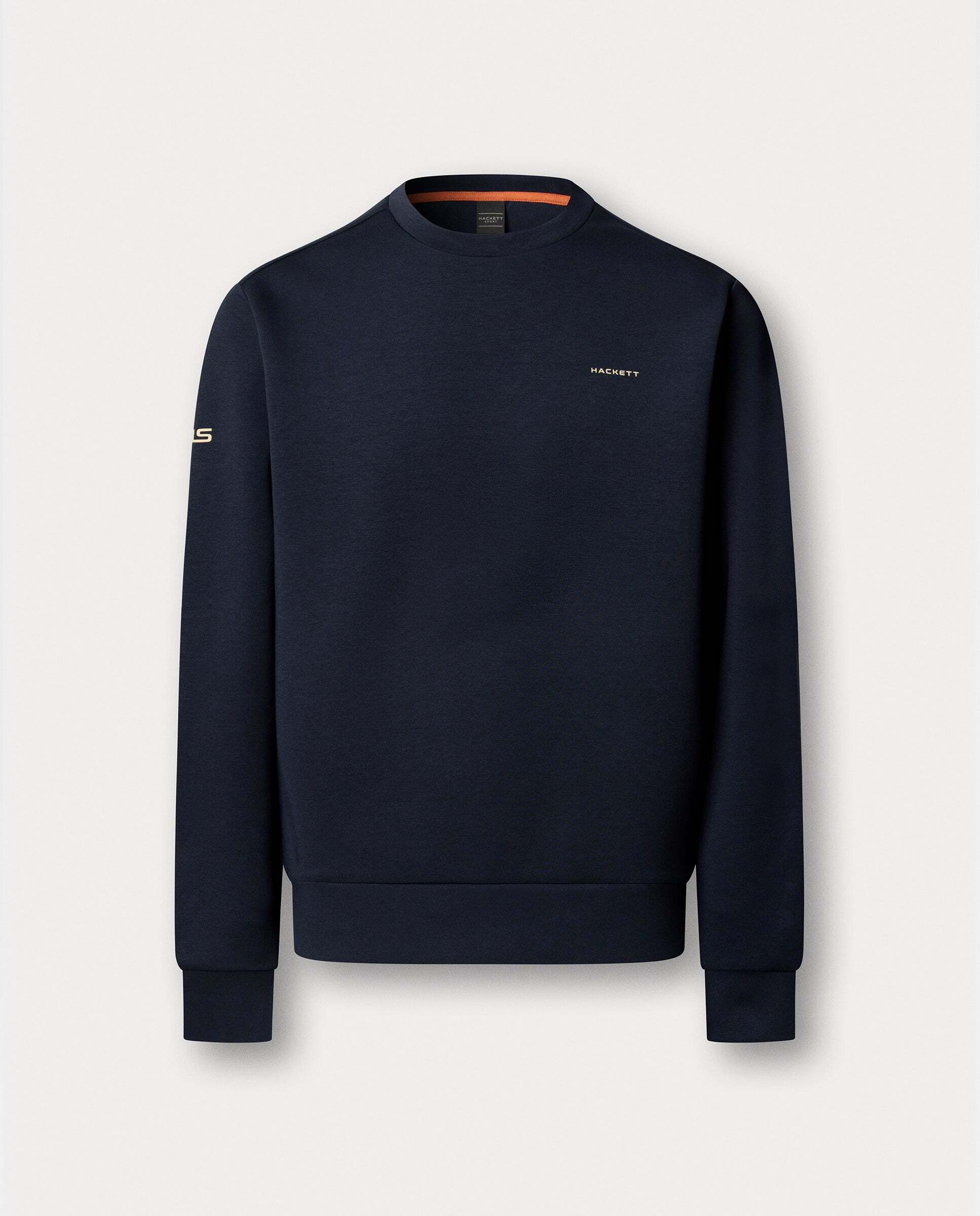 Sudadera de hombre cuello redondo con logo - Hackett - Azul marino Azul marino-9