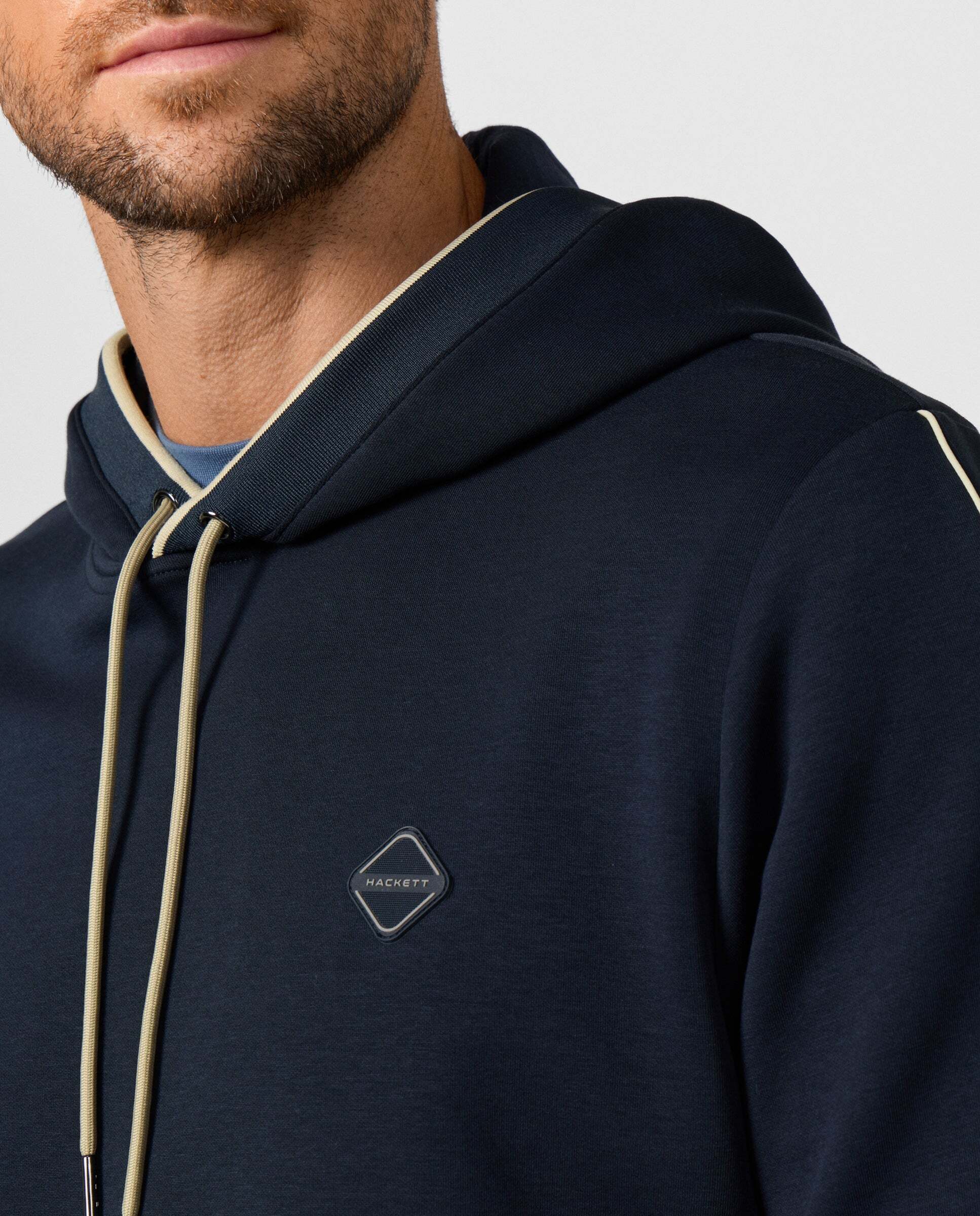 Sudadera de hombre con capucha y logo - Hackett - Azul Azul-4
