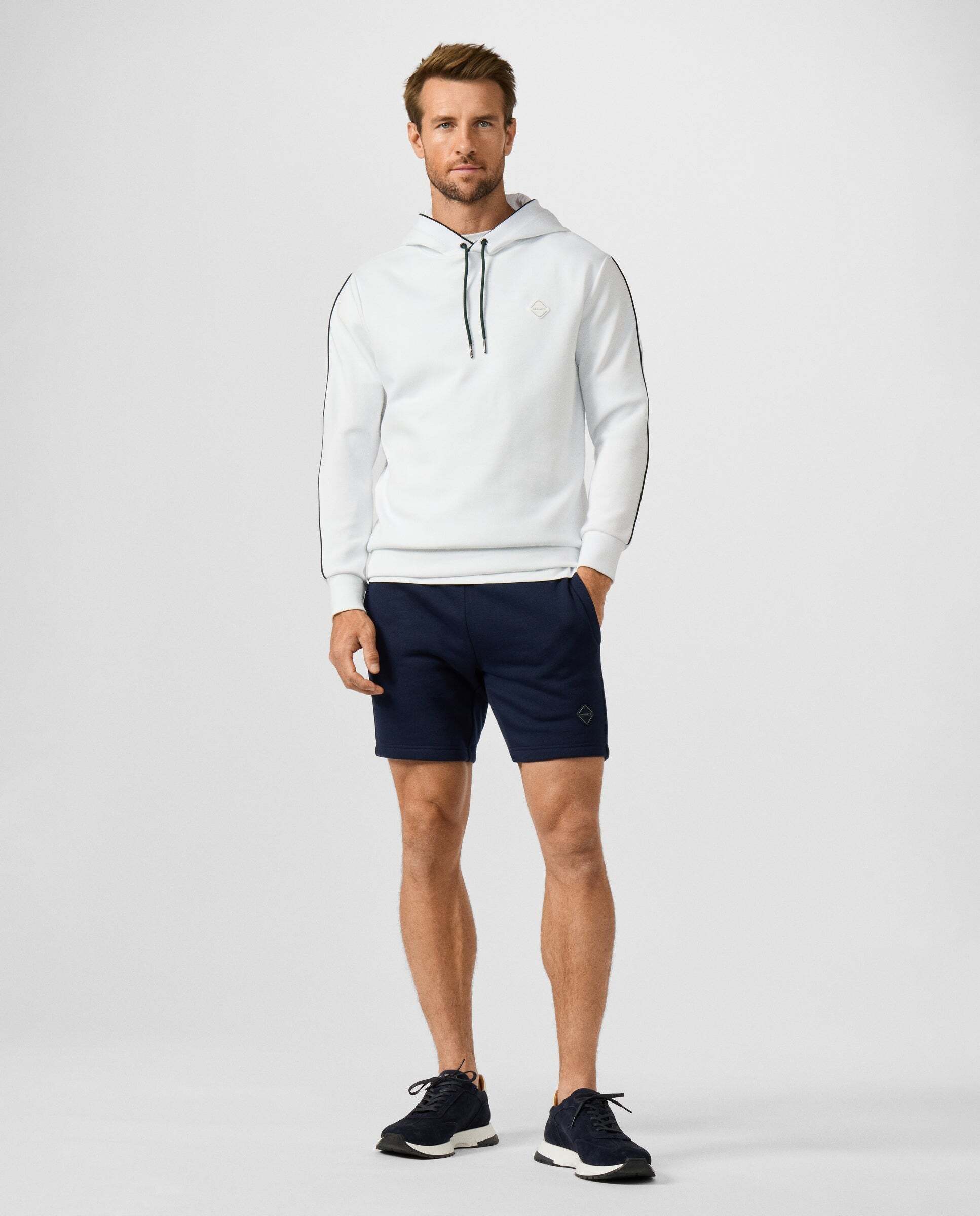 Sudadera de hombre con capucha y logo - Hackett - Blanco Blanco-2