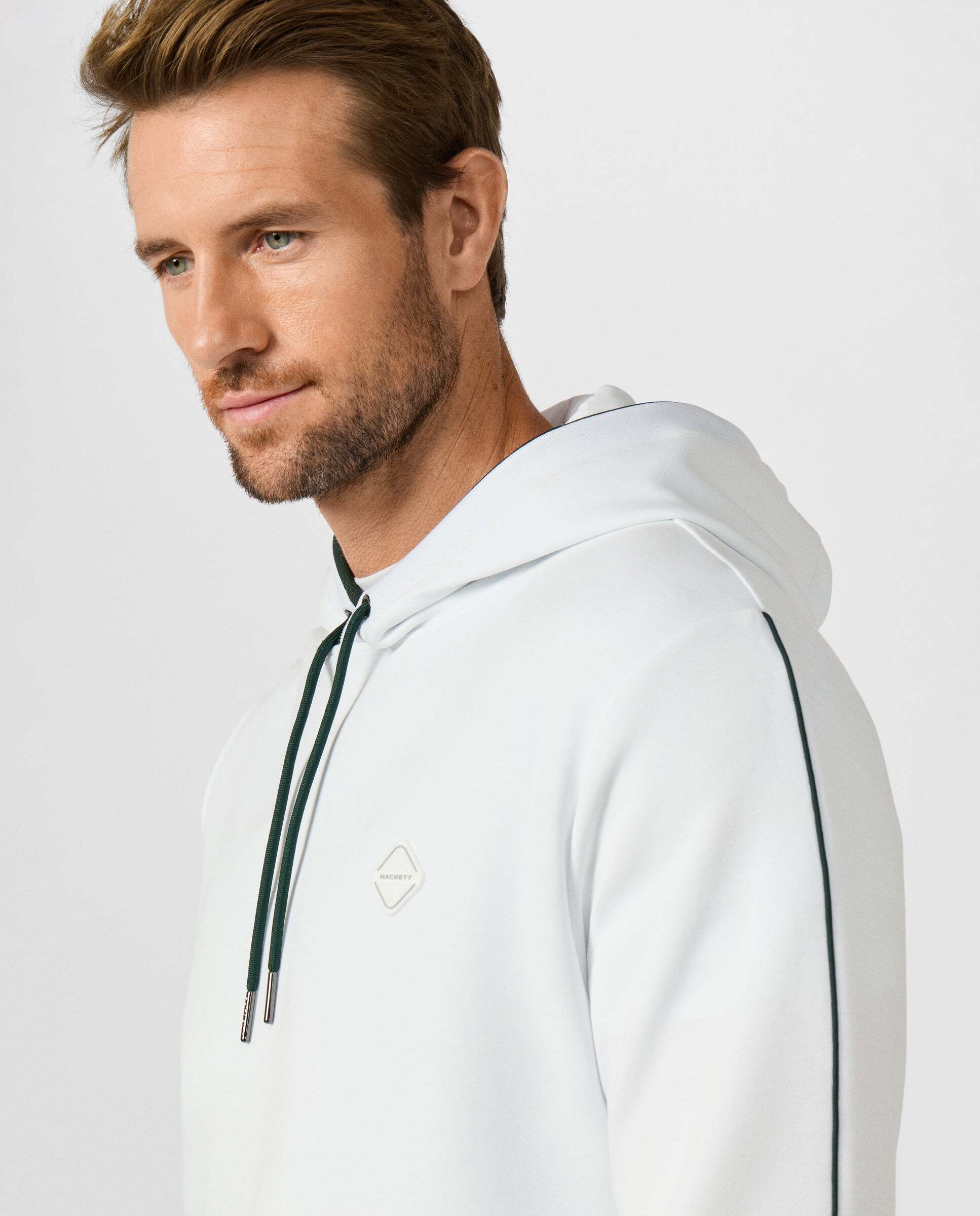 Sudadera de hombre con capucha y logo - Hackett - Blanco Blanco-4