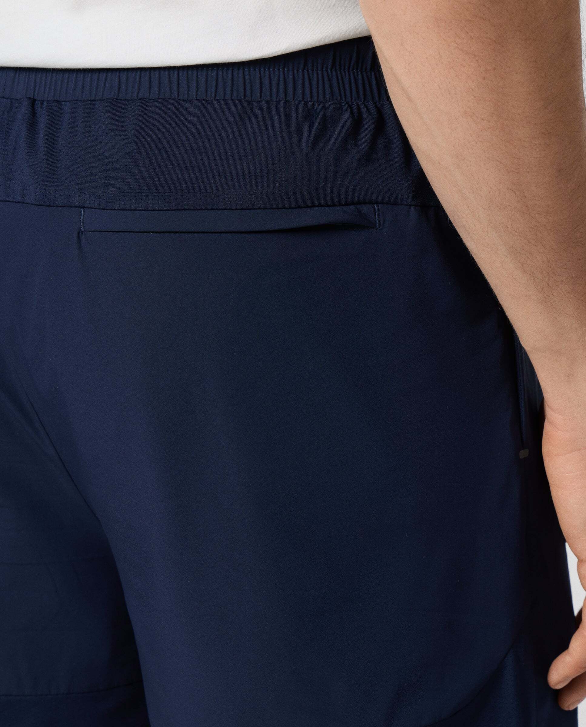 Pantalones de hombre cortos de entrenamiento de malla con logo - Hackett - Azul Azul-5