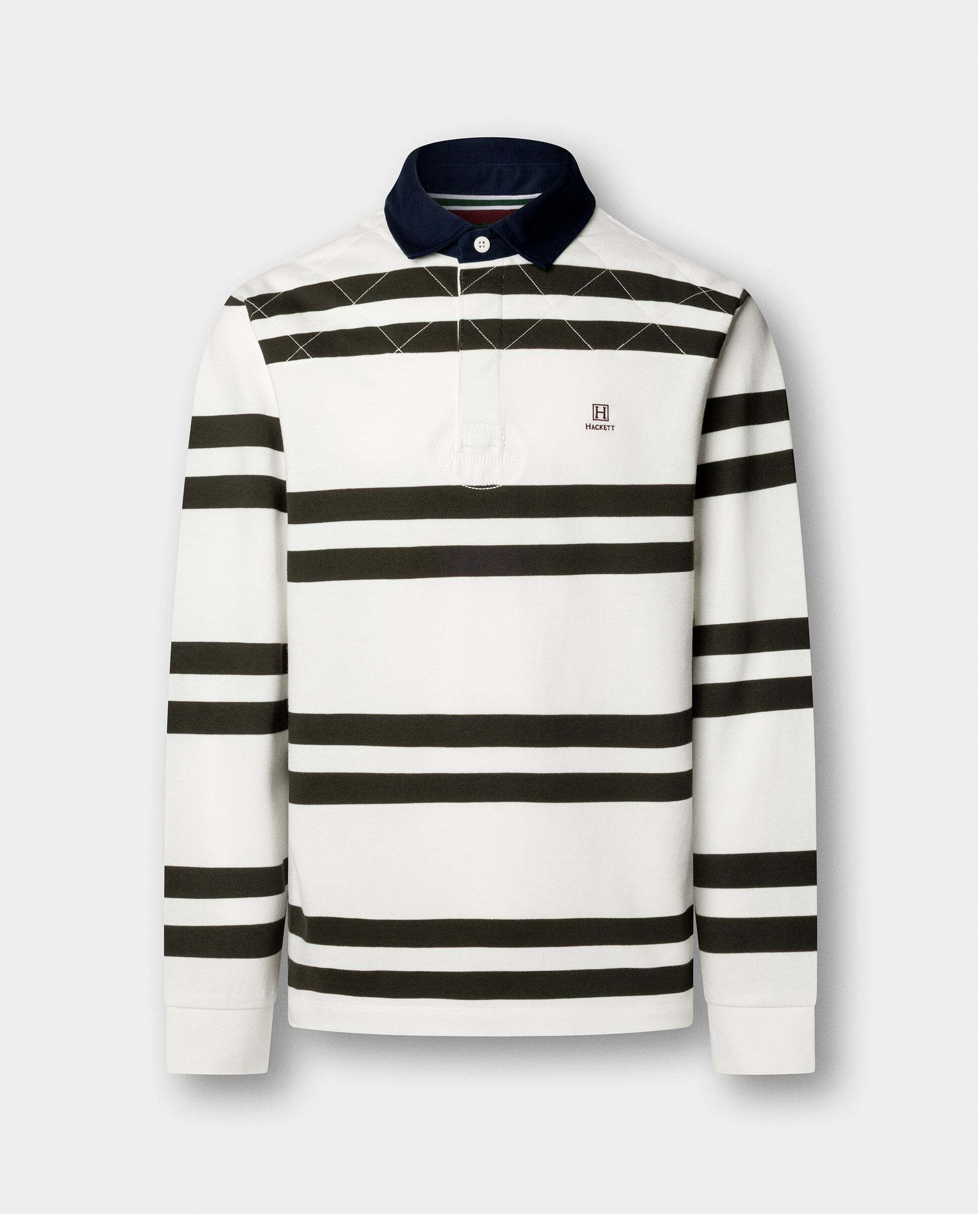 Polo de hombre rugby rayas dobles fit clásico - Hackett - Natural Natural-7
