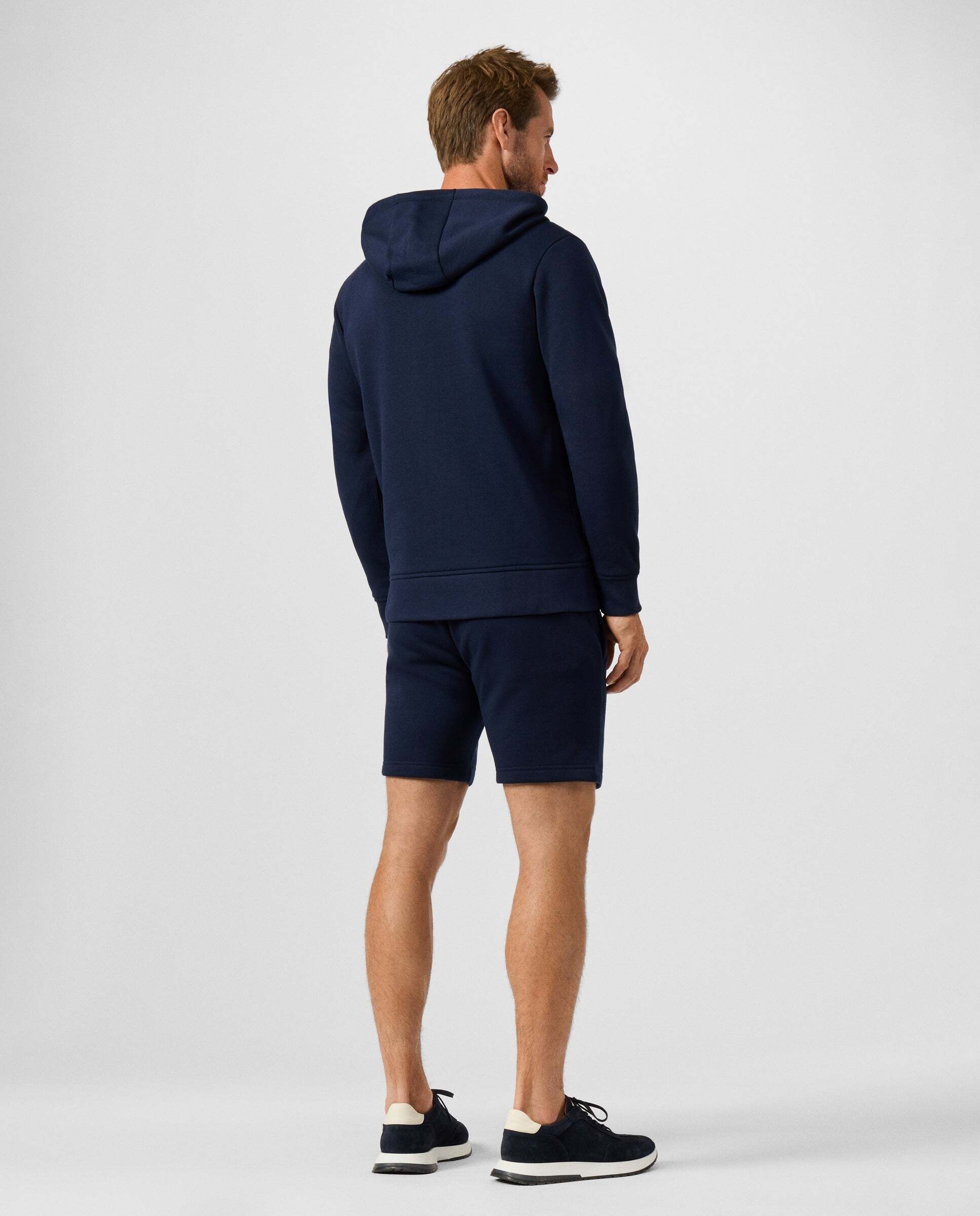 Sudadera de hombre con capucha y cremallera completa con logo luxe - Hackett - Azul Azul-3
