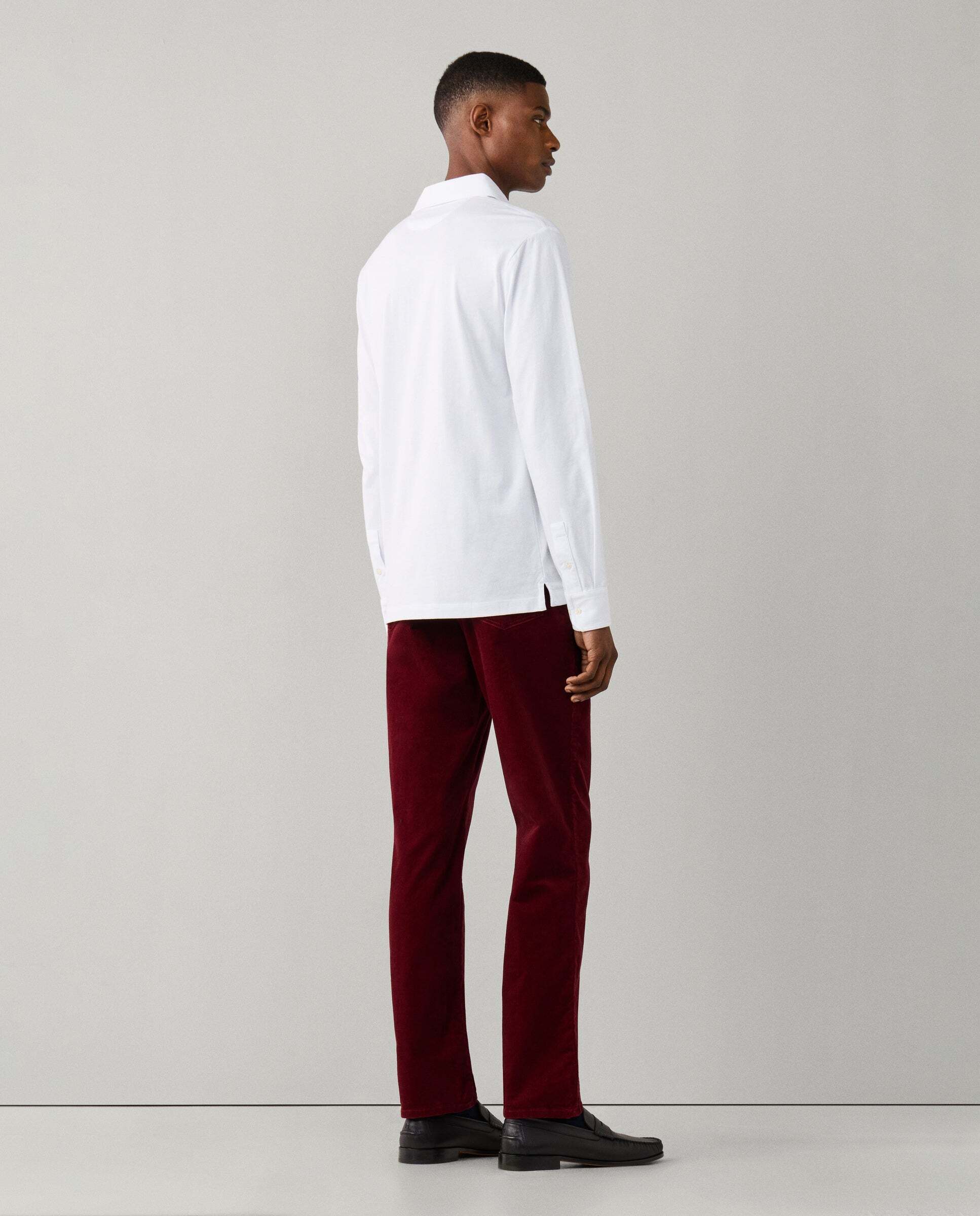 Polo de hombre pima manga larga fit clásico - Hackett - Blanco Blanco-3